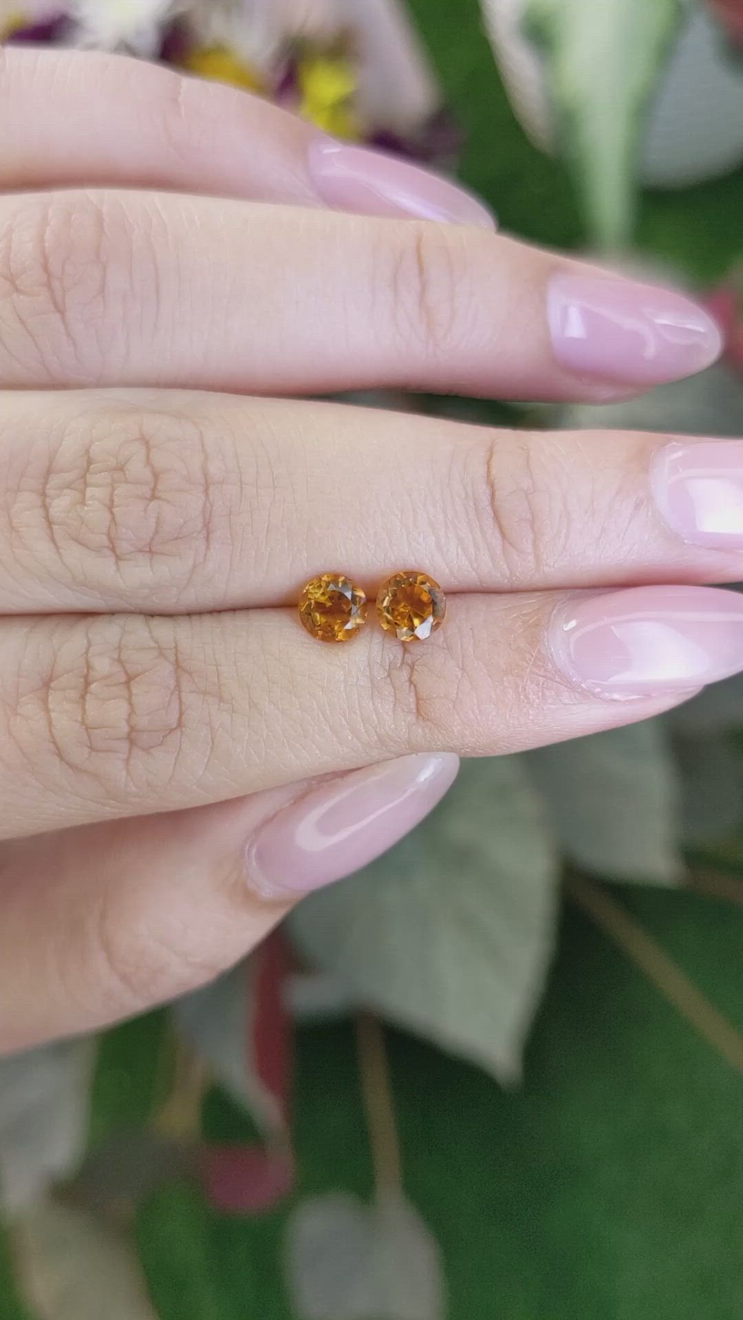 0.98&nbsp;Ct.Tw.Total Carat Weight Citrine Pair from Ceylon (Sri Lanka) Size Video