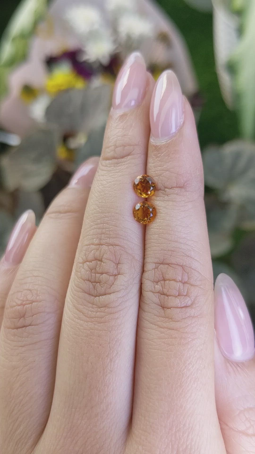 0.98&nbsp;Ct.Tw.Total Carat Weight Citrine Pair from Ceylon (Sri Lanka) Size Video