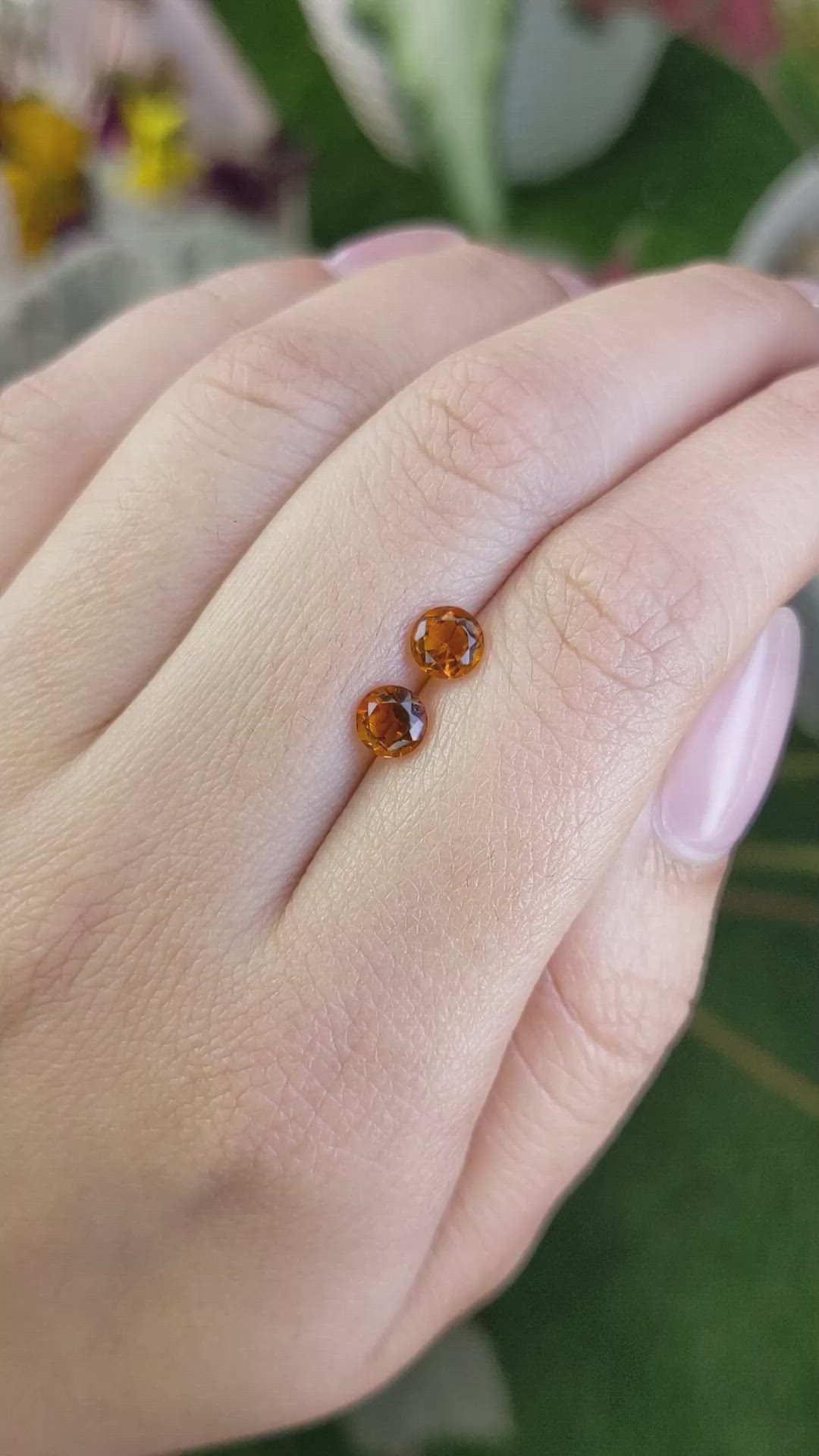 0.99&nbsp;Ct.Tw.Total Carat Weight Citrine Pair from Ceylon (Sri Lanka) Size Video