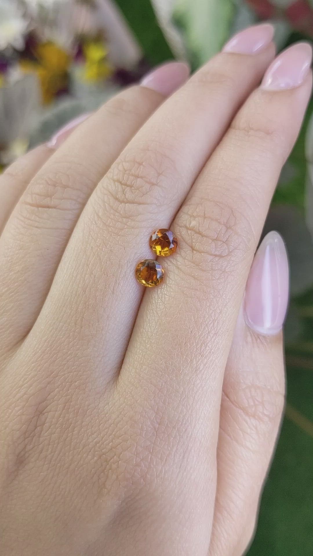 0.94&nbsp;Ct.Tw.Total Carat Weight Citrine Pair from Ceylon (Sri Lanka) Size Video