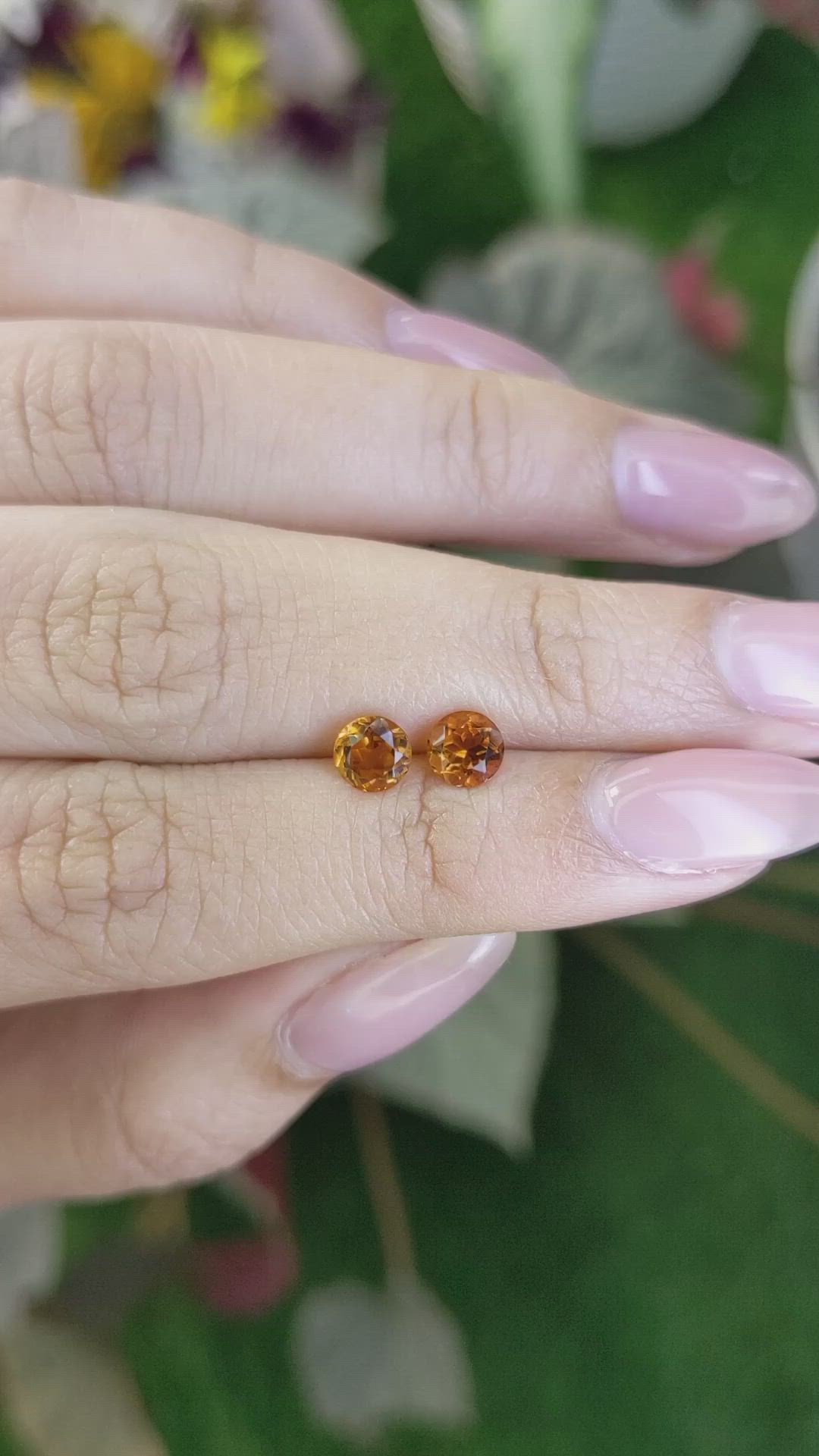 0.94&nbsp;Ct.Tw.Total Carat Weight Citrine Pair from Ceylon (Sri Lanka) Size Video