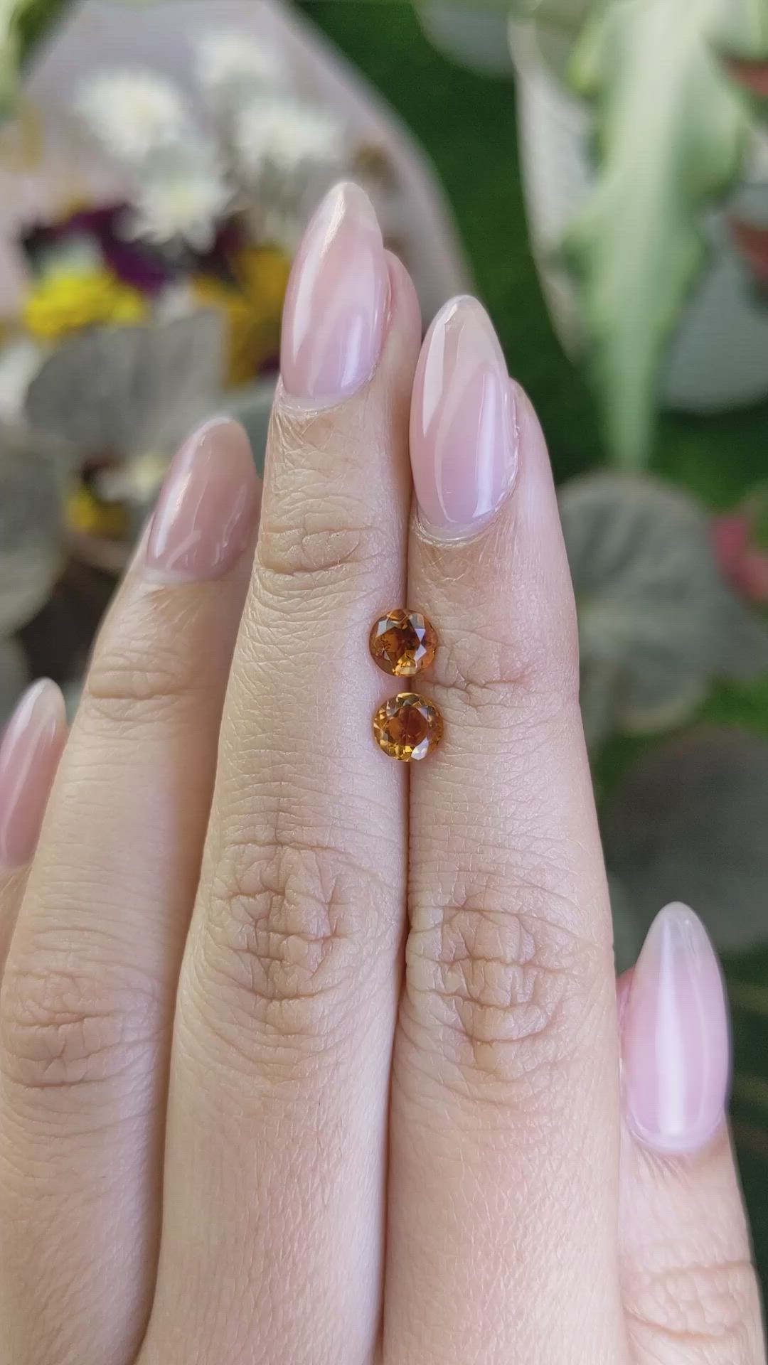 0.94&nbsp;Ct.Tw.Total Carat Weight Citrine Pair from Ceylon (Sri Lanka) Size Video