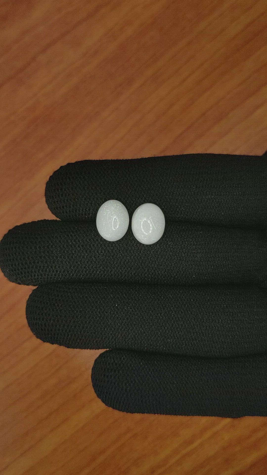 3.61&nbsp;Ct.Tw.Total Carat Weight Cabochon Opal Pair from Brazil Size Video