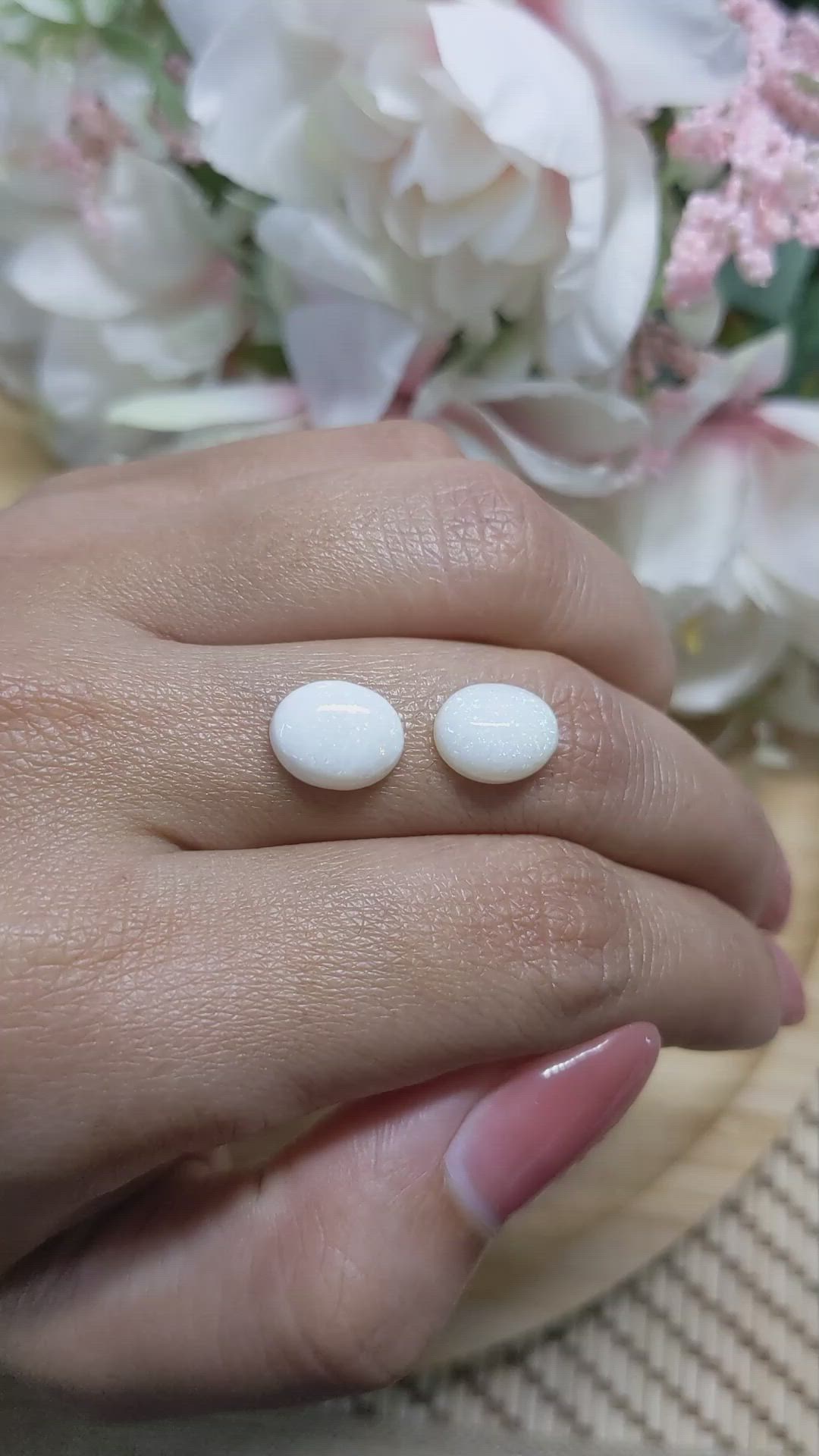 3.61&nbsp;Ct.Tw.Total Carat Weight Cabochon Opal Pair from Brazil Size Video