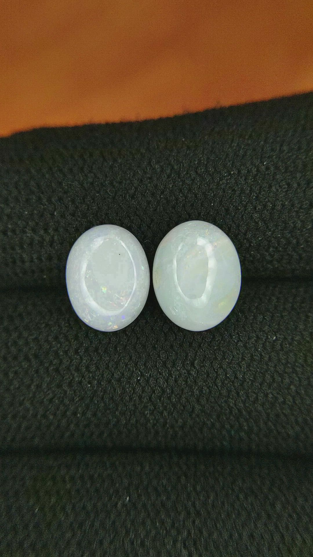 2.43&nbsp;Ct.Tw.Total Carat Weight Cabochon Opal Pair from Brazil Size Video