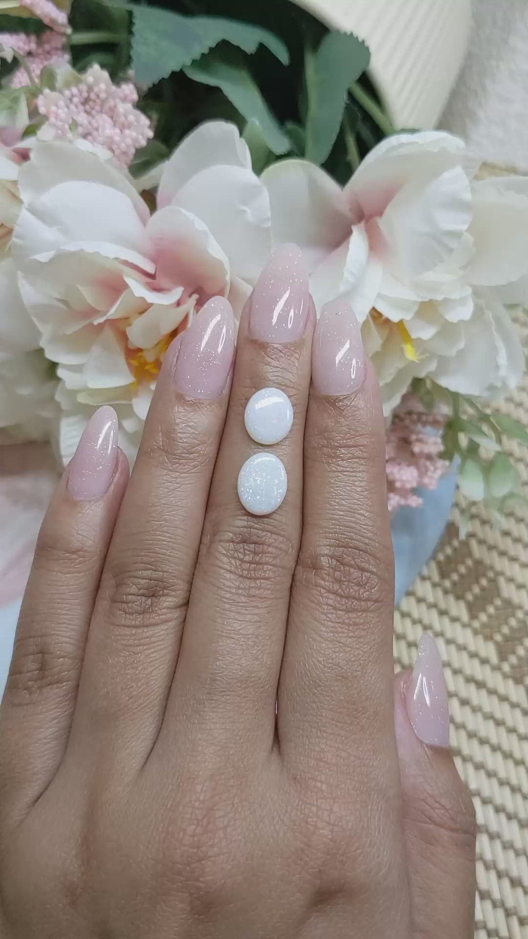 2.09&nbsp;Ct.Tw.Total Carat Weight Cabochon Opal Pair from Brazil Size Video