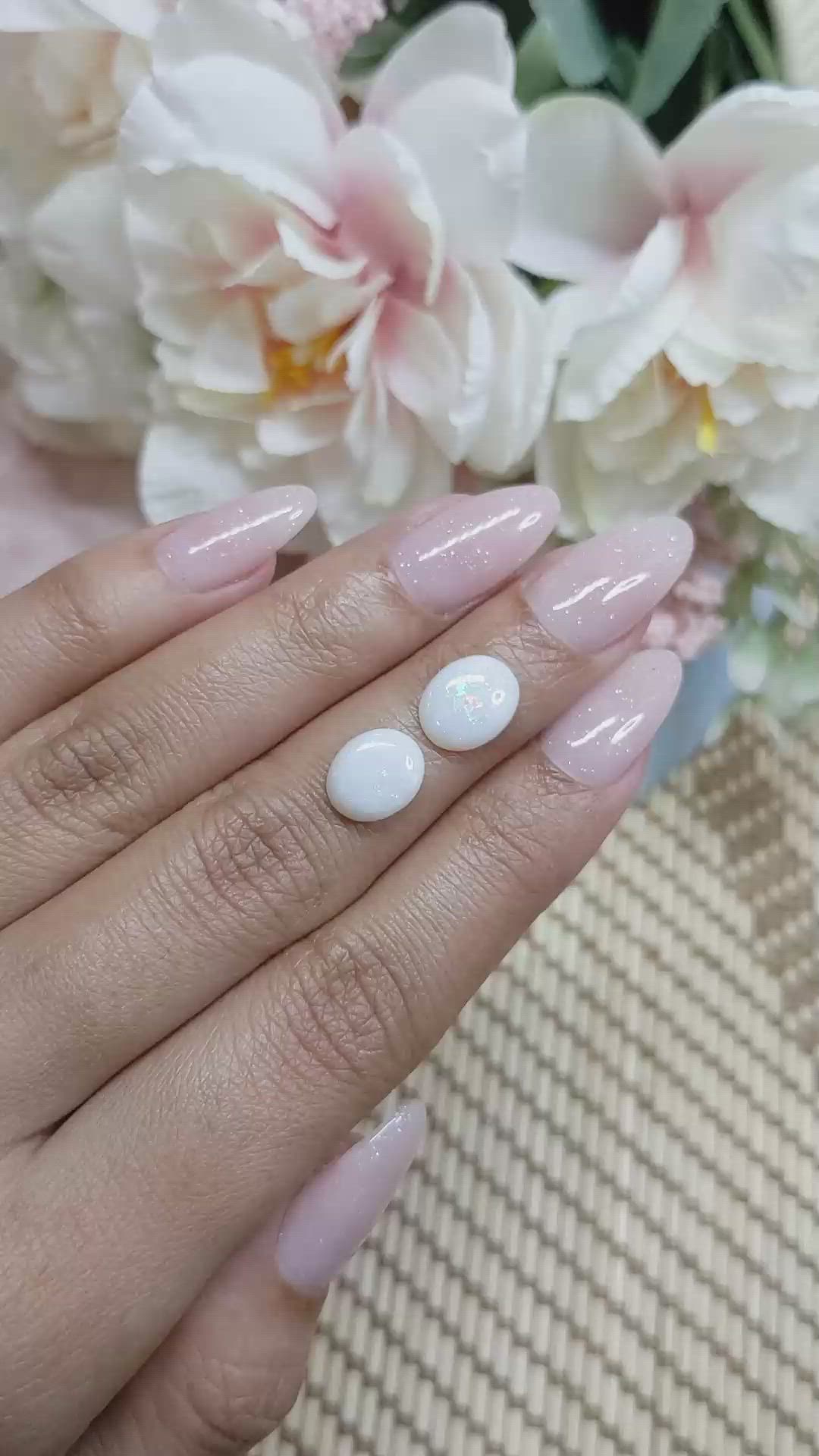 2.79&nbsp;Ct.Tw.Total Carat Weight Cabochon Opal Pair from Brazil Size Video