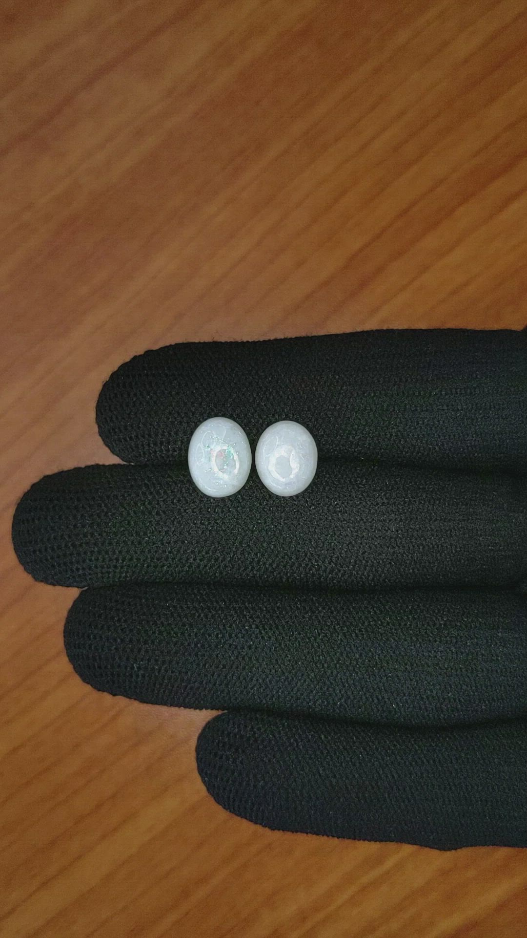 2.79&nbsp;Ct.Tw.Total Carat Weight Cabochon Opal Pair from Brazil Size Video