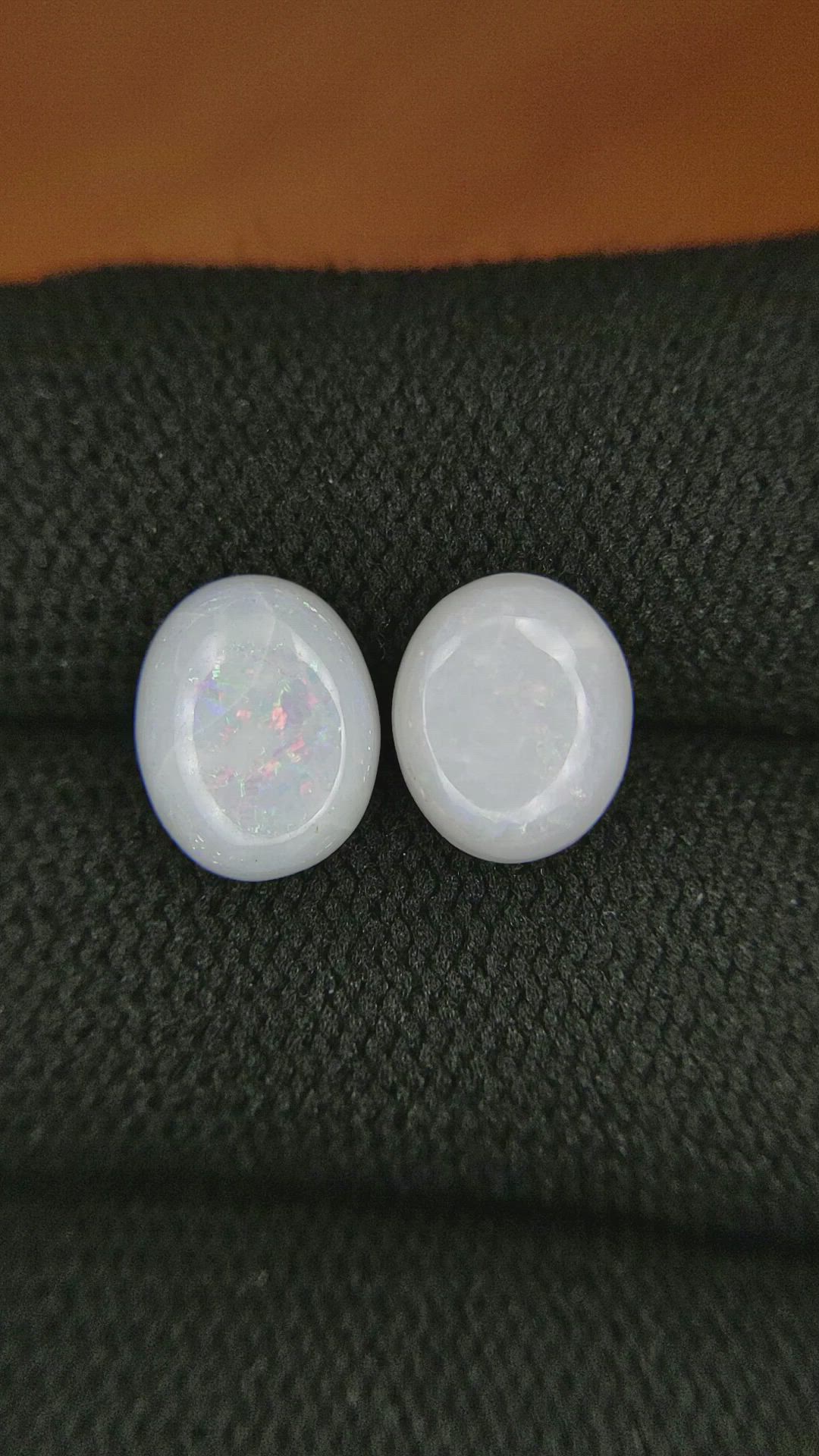 2.79&nbsp;Ct.Tw.Total Carat Weight Cabochon Opal Pair from Brazil Size Video