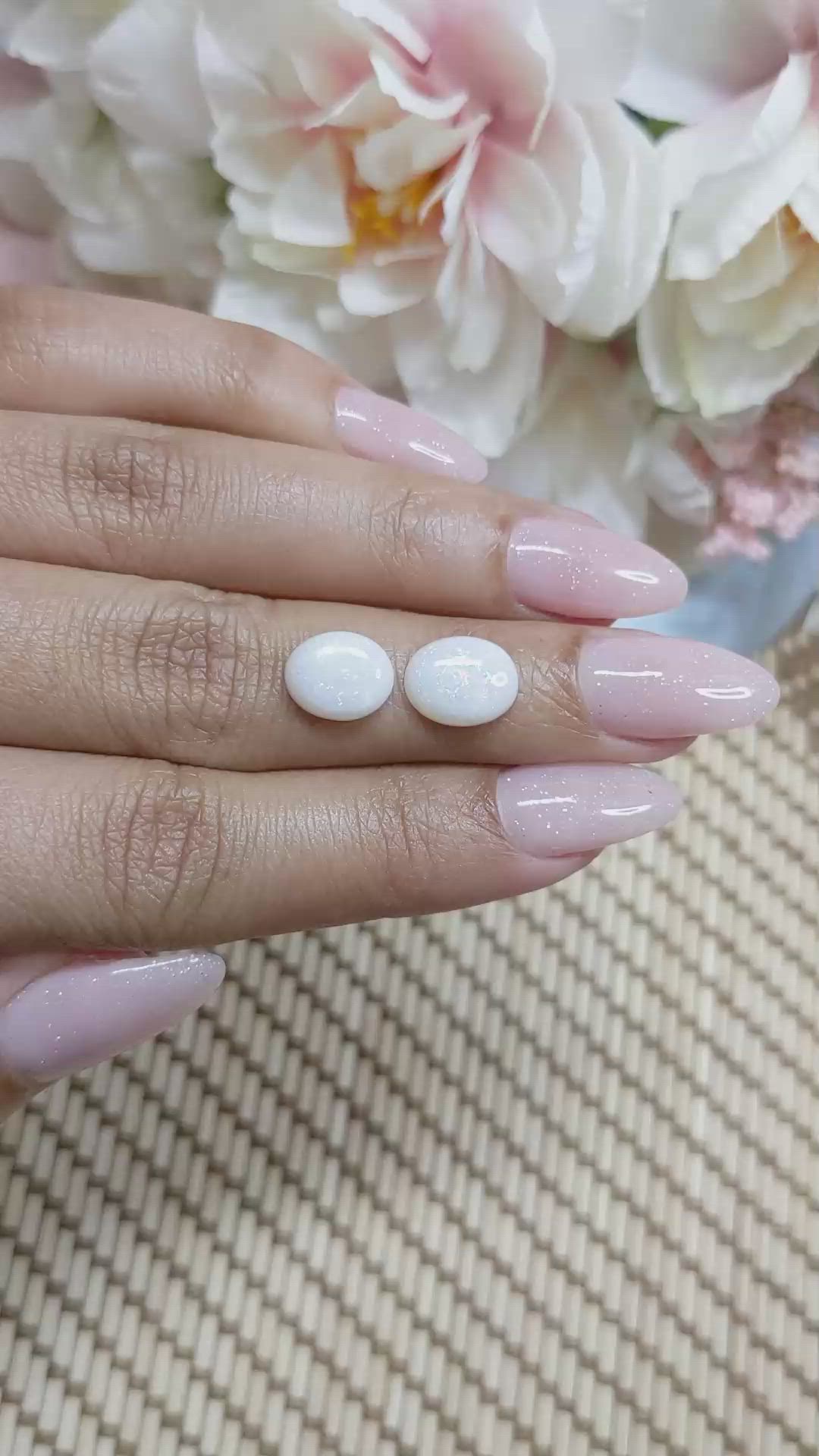 2.79&nbsp;Ct.Tw.Total Carat Weight Cabochon Opal Pair from Brazil Size Video