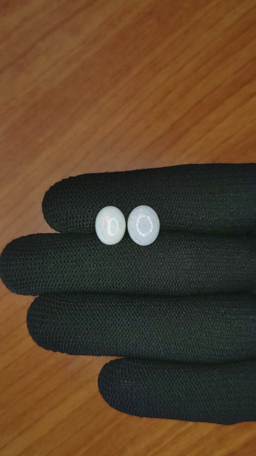 2.78&nbsp;Ct.Tw.Total Carat Weight Cabochon Opal Pair from Brazil Size Video