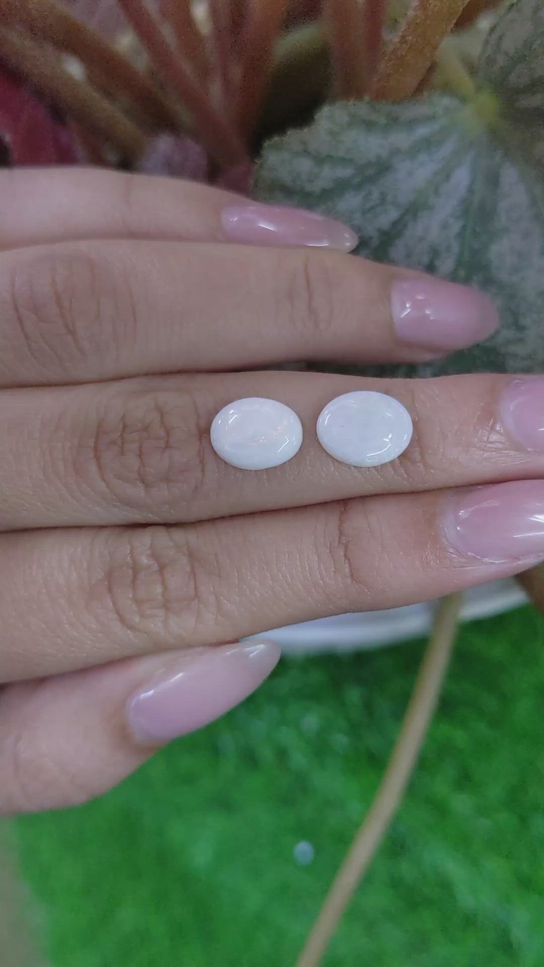 2.78&nbsp;Ct.Tw.Total Carat Weight Cabochon Opal Pair from Brazil Size Video