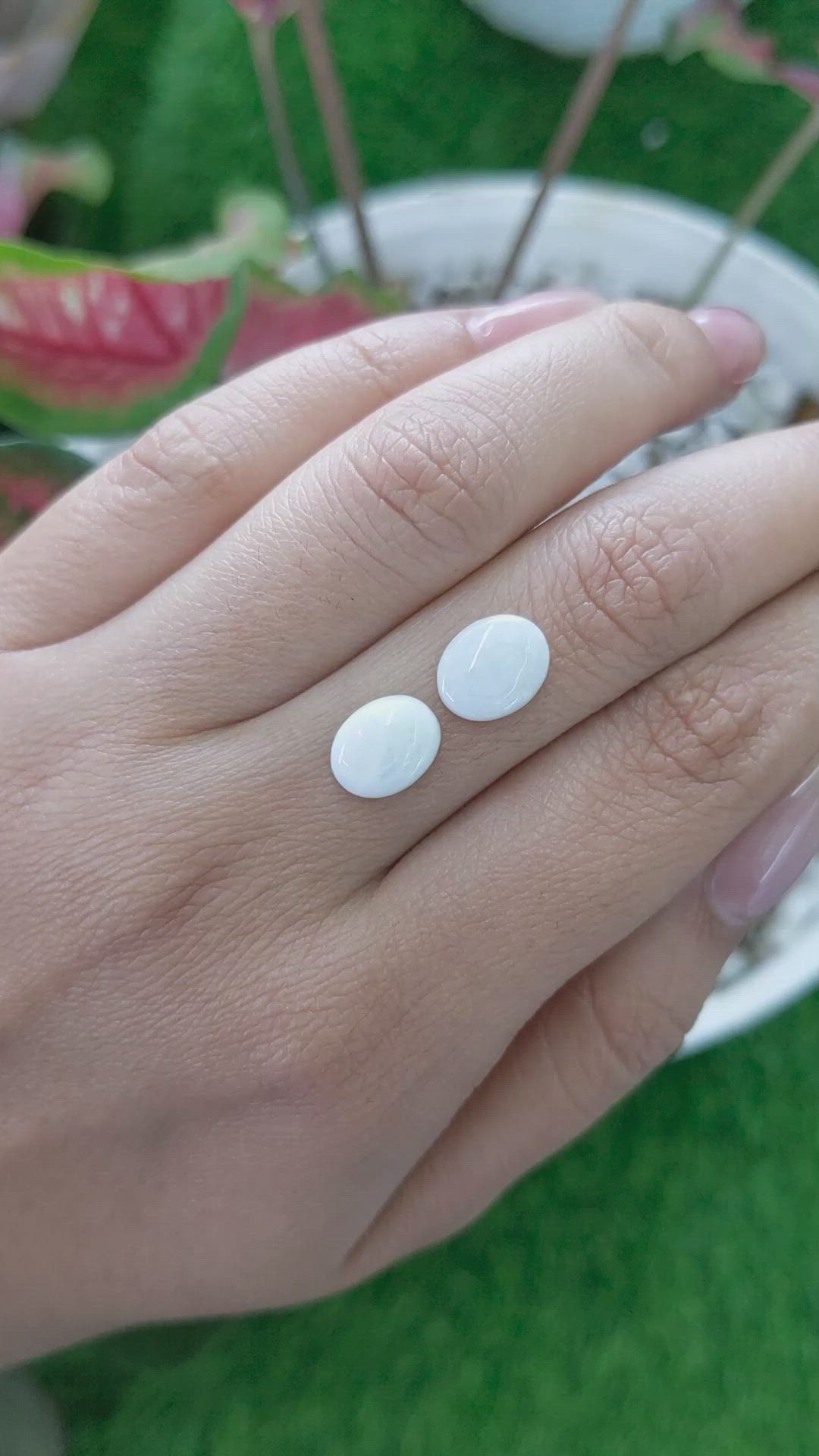 2.78&nbsp;Ct.Tw.Total Carat Weight Cabochon Opal Pair from Brazil Size Video