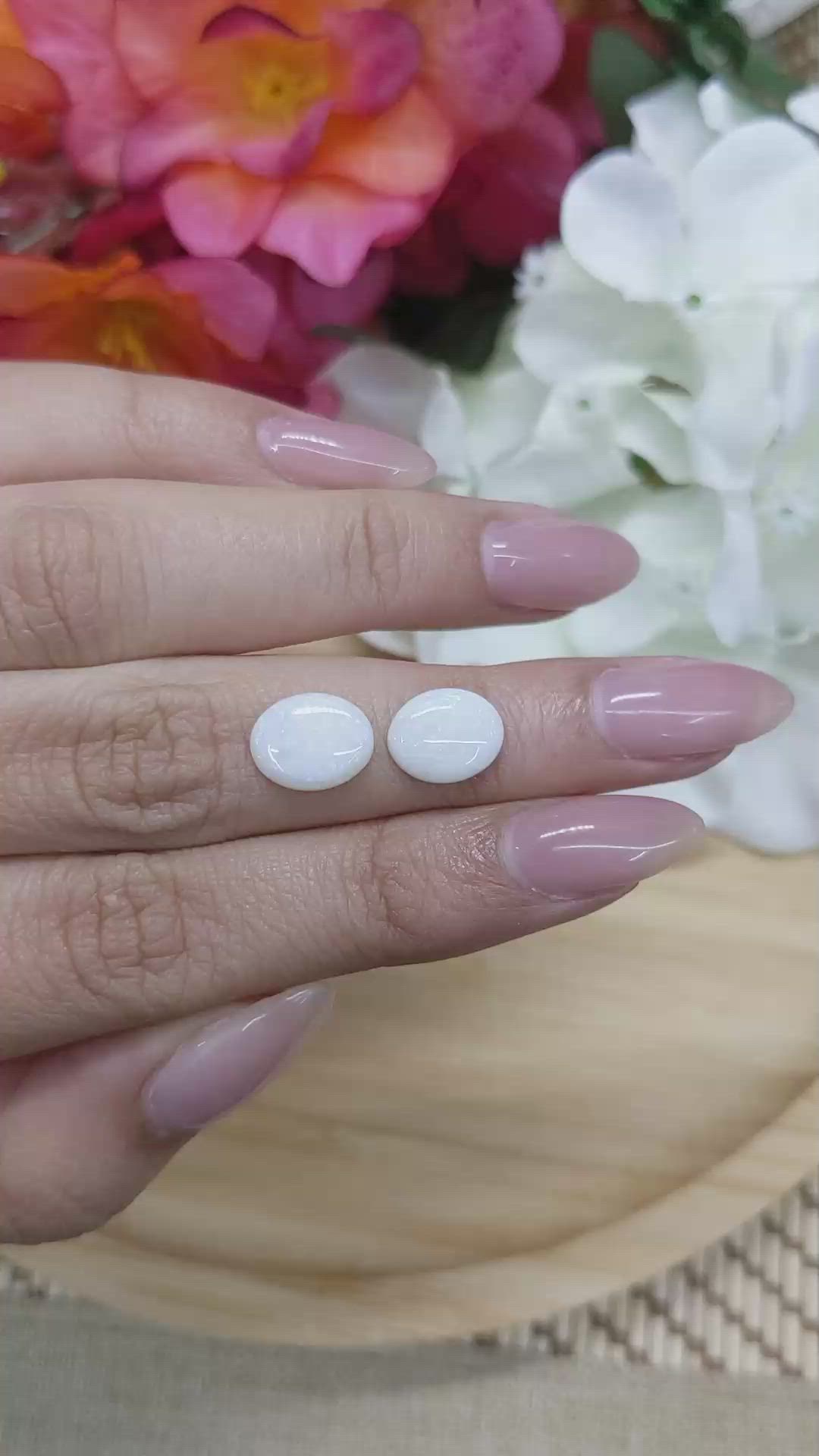 2.48&nbsp;Ct.Tw.Total Carat Weight Cabochon Opal Pair from Brazil Size Video