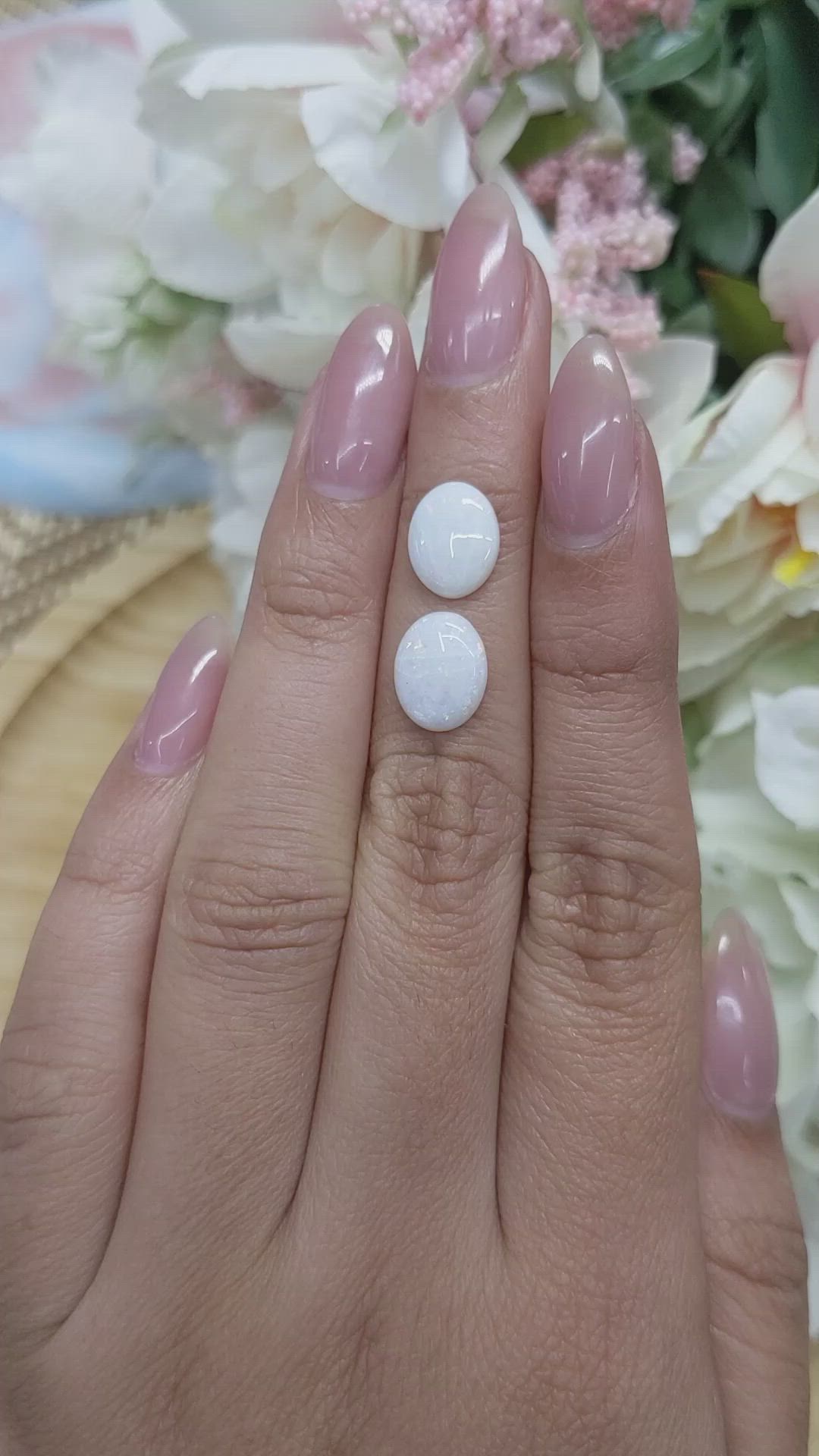 2.48&nbsp;Ct.Tw.Total Carat Weight Cabochon Opal Pair from Brazil Size Video