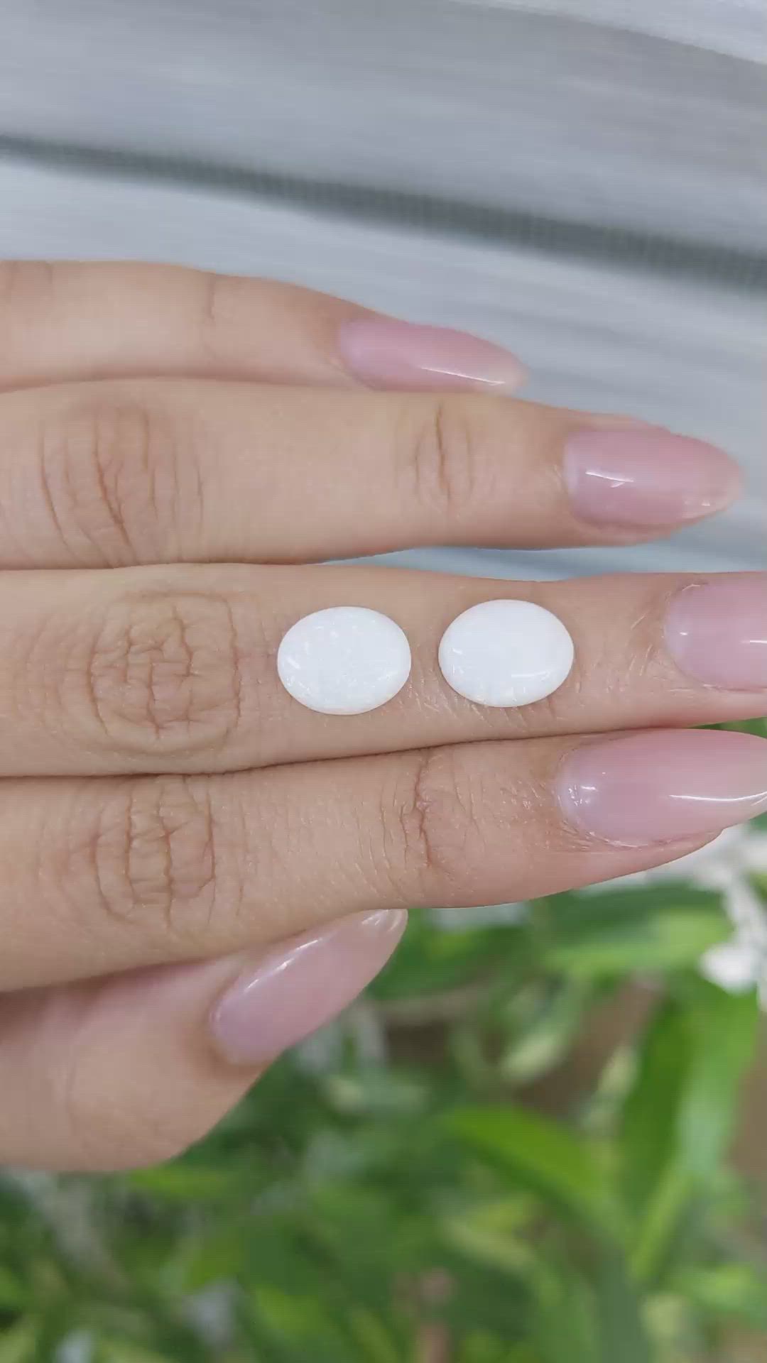 2.69&nbsp;Ct.Tw.Total Carat Weight Cabochon Opal Pair from Brazil Size Video