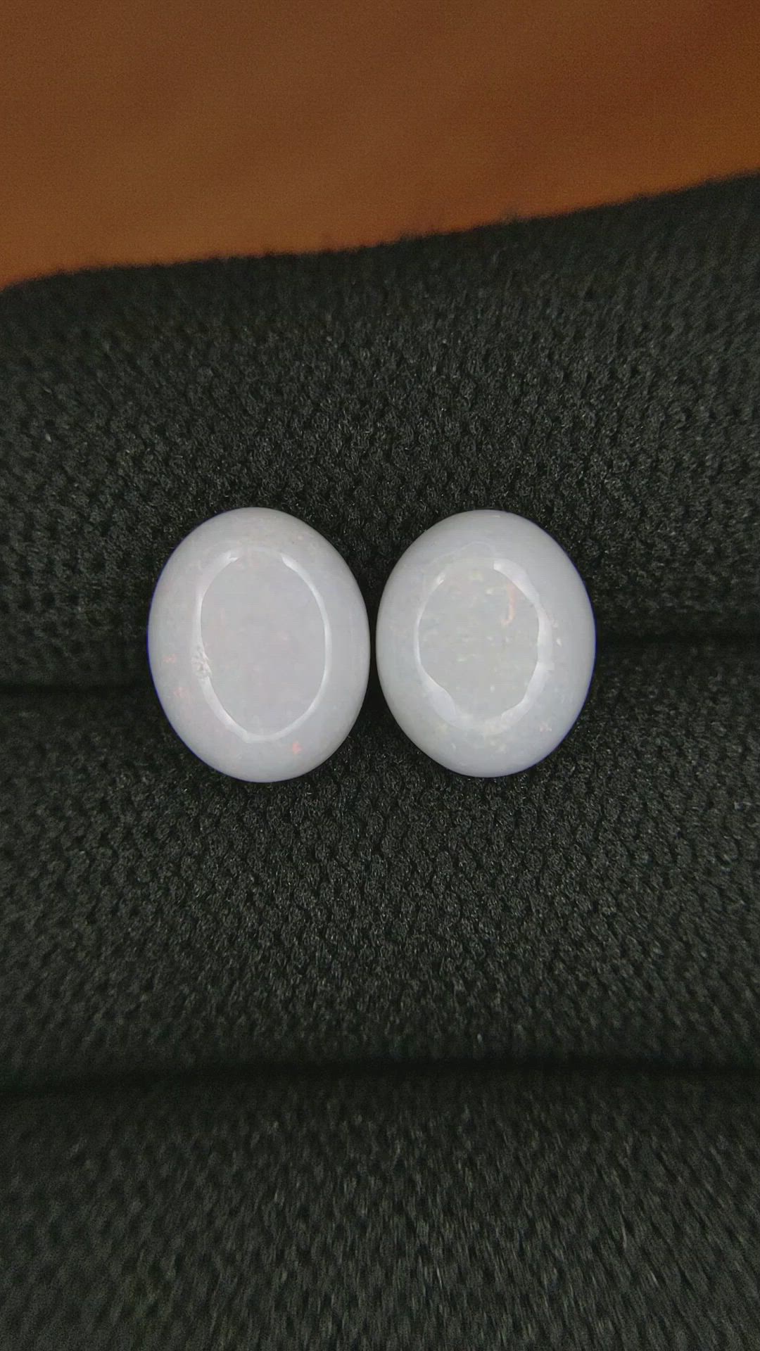 2.98&nbsp;Ct.Tw.Total Carat Weight Cabochon Opal Pair from Brazil Size Video