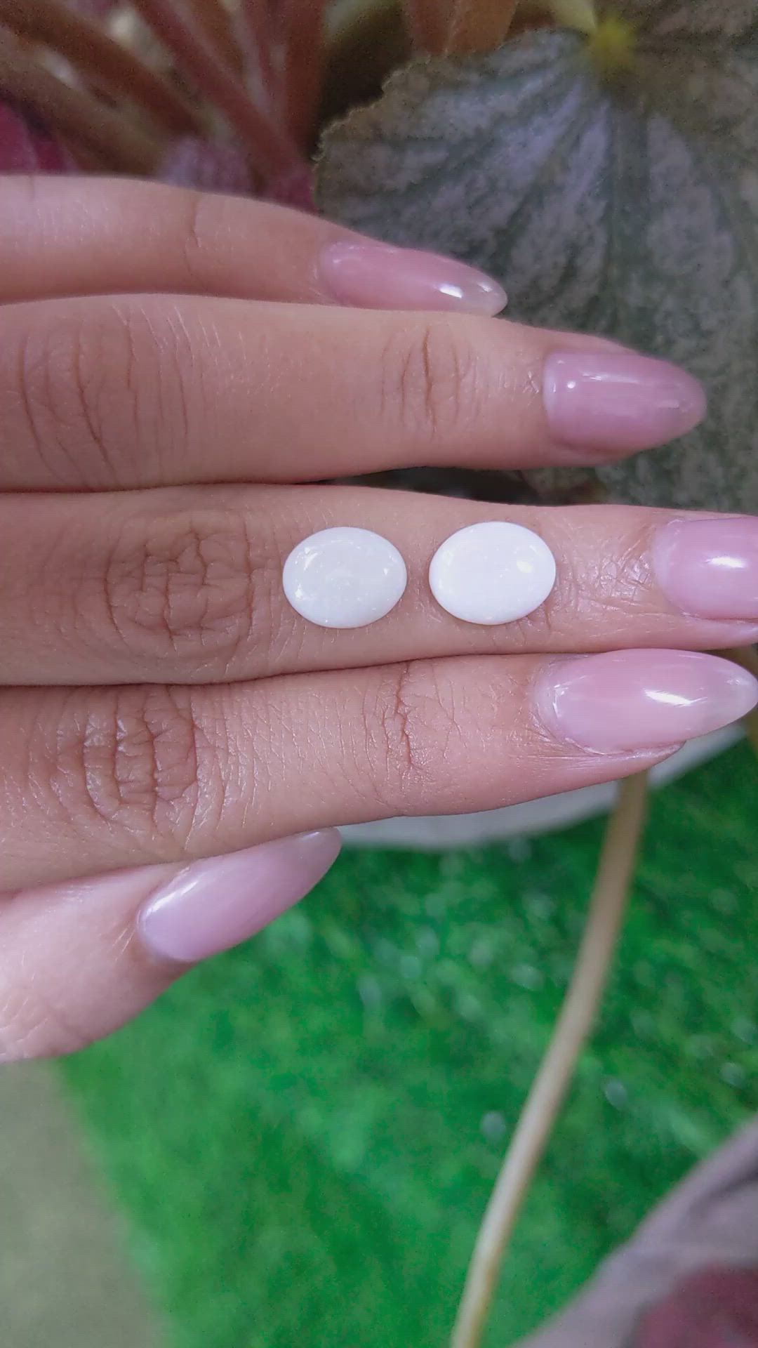 2.98&nbsp;Ct.Tw.Total Carat Weight Cabochon Opal Pair from Brazil Size Video