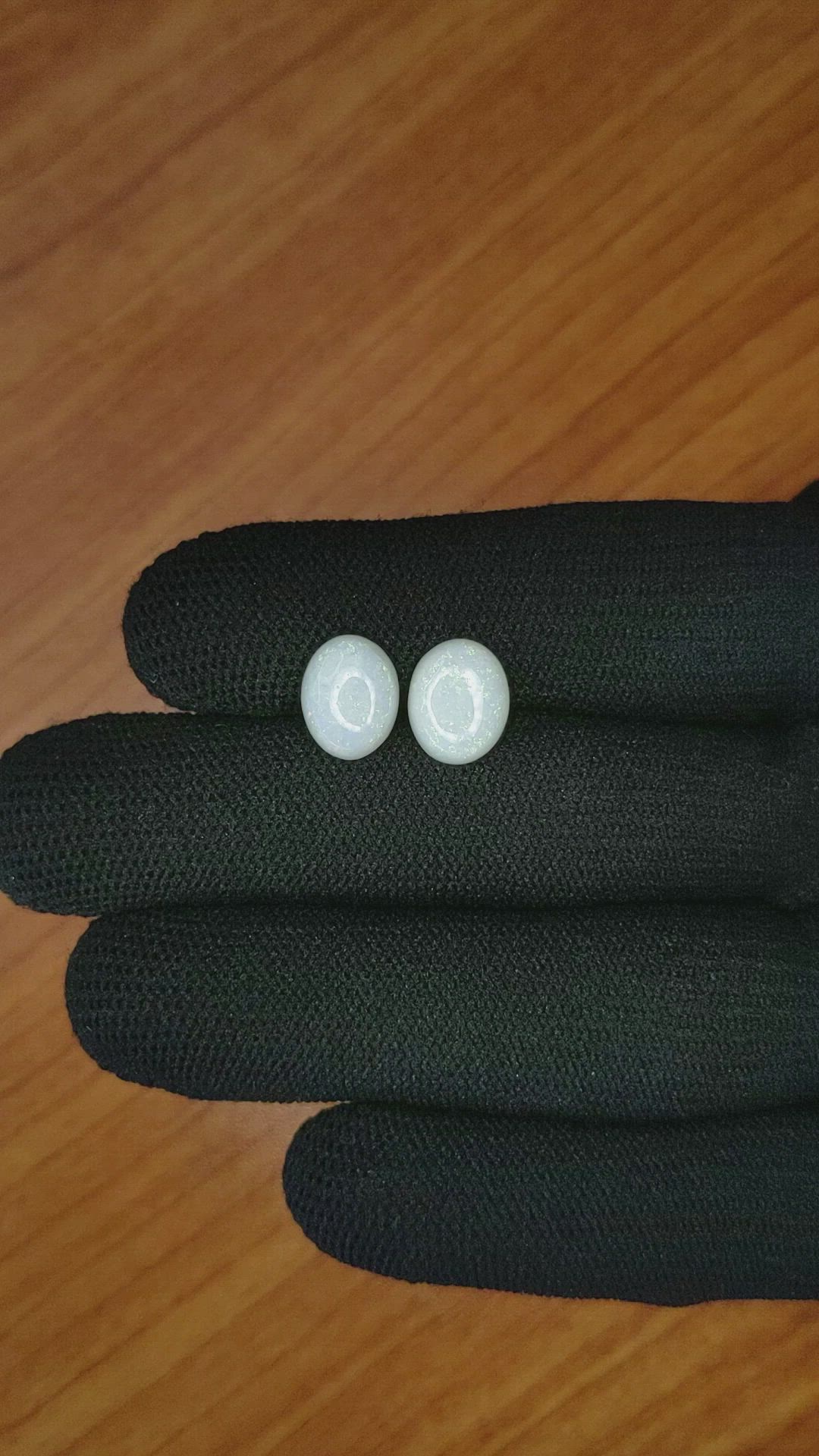 3.74&nbsp;Ct.Tw.Total Carat Weight Cabochon Opal Pair from Brazil Size Video