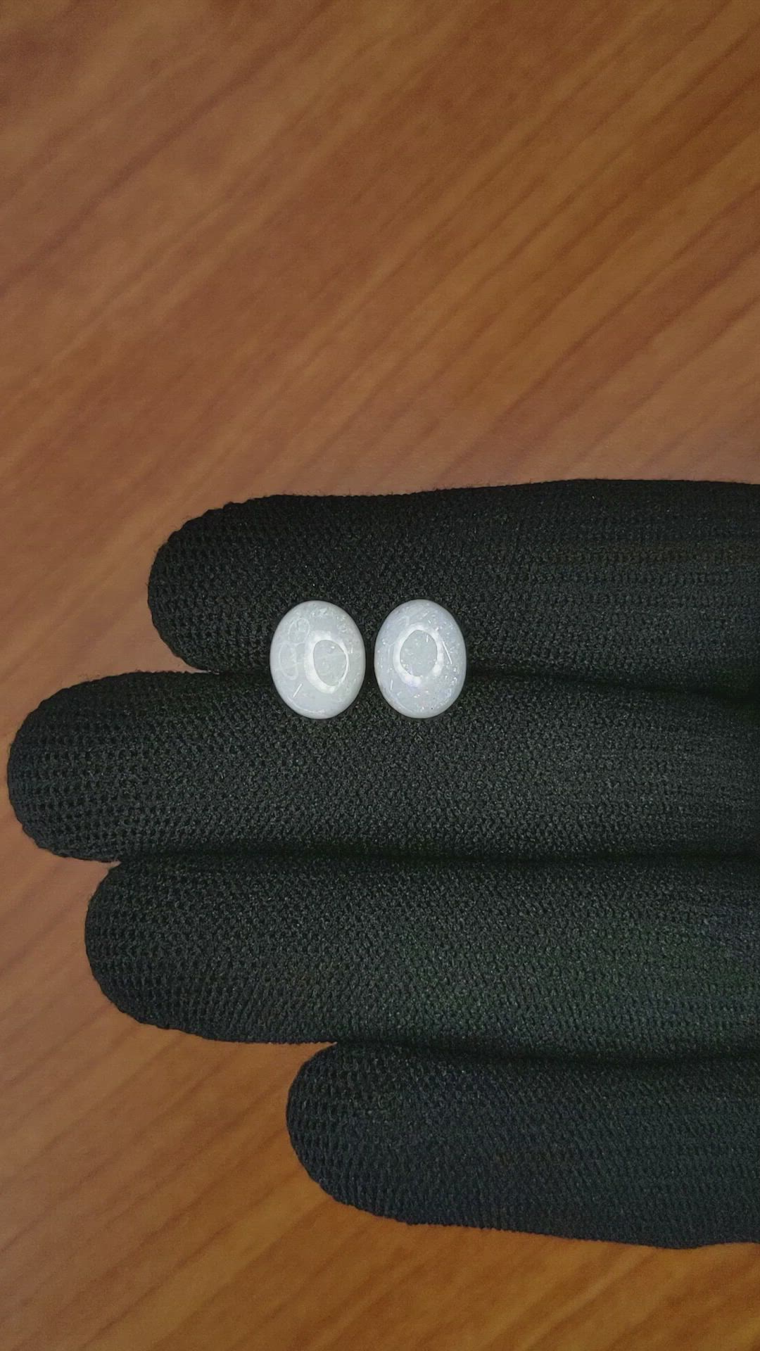 2.29&nbsp;Ct.Tw.Total Carat Weight Cabochon Opal Pair from Brazil Size Video