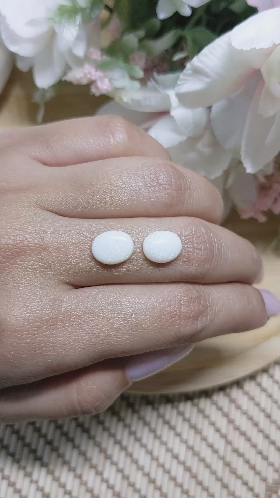 3.33&nbsp;Ct.Tw.Total Carat Weight Cabochon Opal Pair from Brazil Size Video