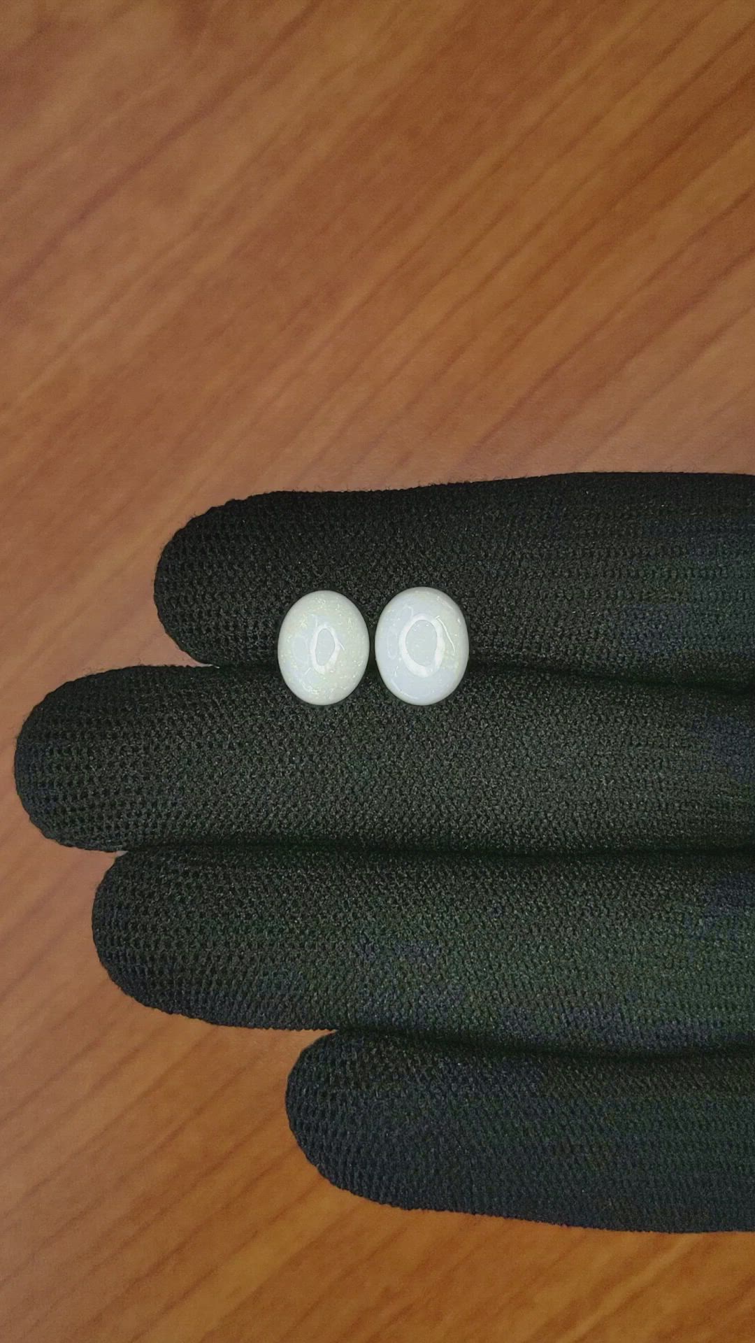 3.33&nbsp;Ct.Tw.Total Carat Weight Cabochon Opal Pair from Brazil Size Video