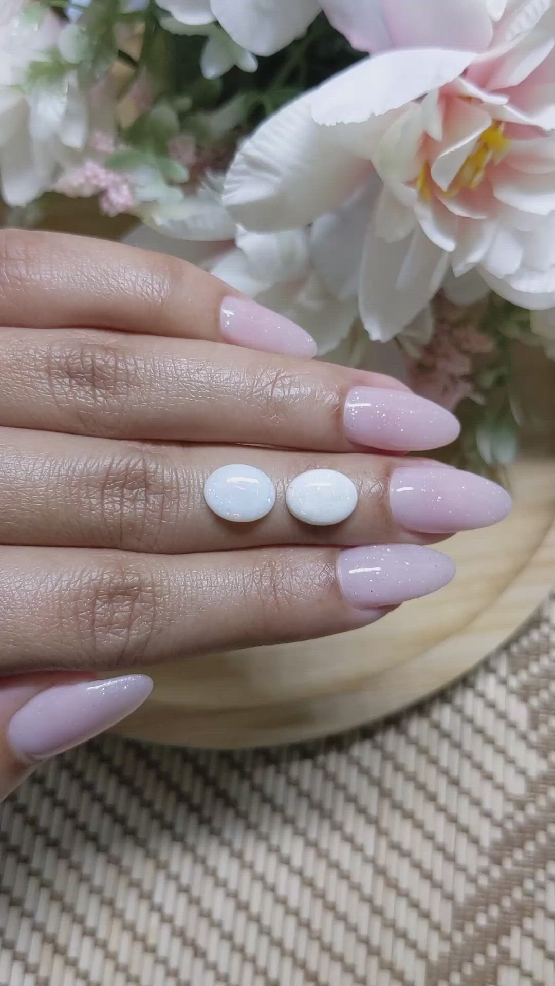 2.57&nbsp;Ct.Tw.Total Carat Weight Cabochon Opal Pair from Brazil Size Video