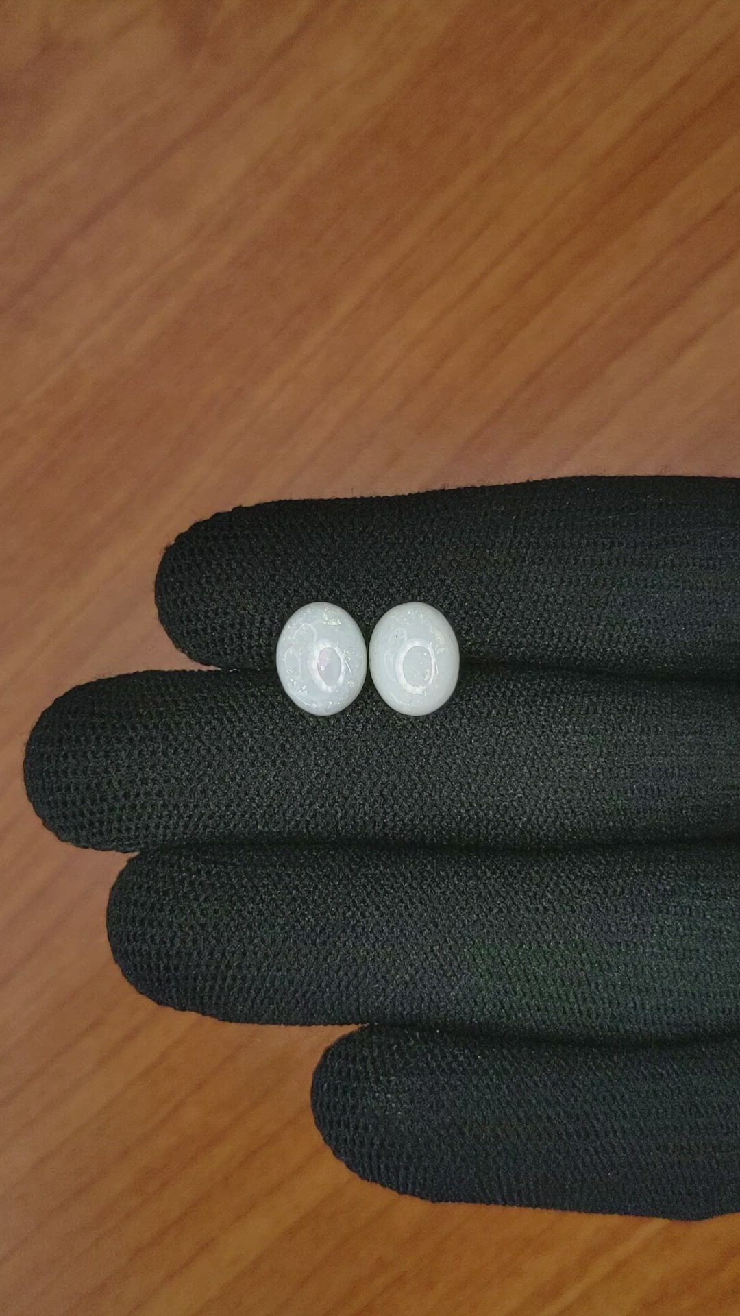 2.98&nbsp;Ct.Tw.Total Carat Weight Cabochon Opal Pair from Brazil Size Video