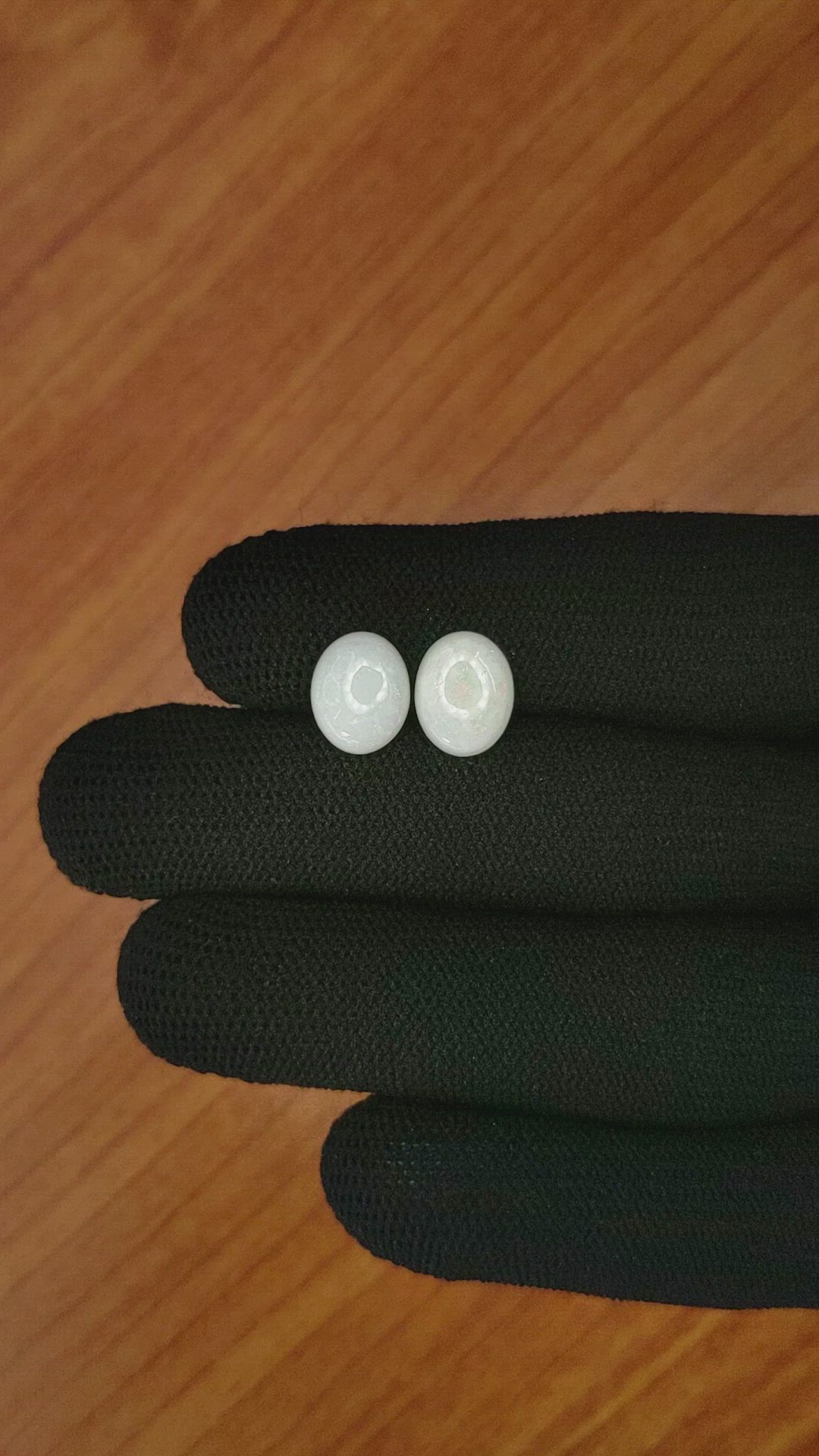 3.34&nbsp;Ct.Tw.Total Carat Weight Cabochon Opal Pair from Brazil Size Video