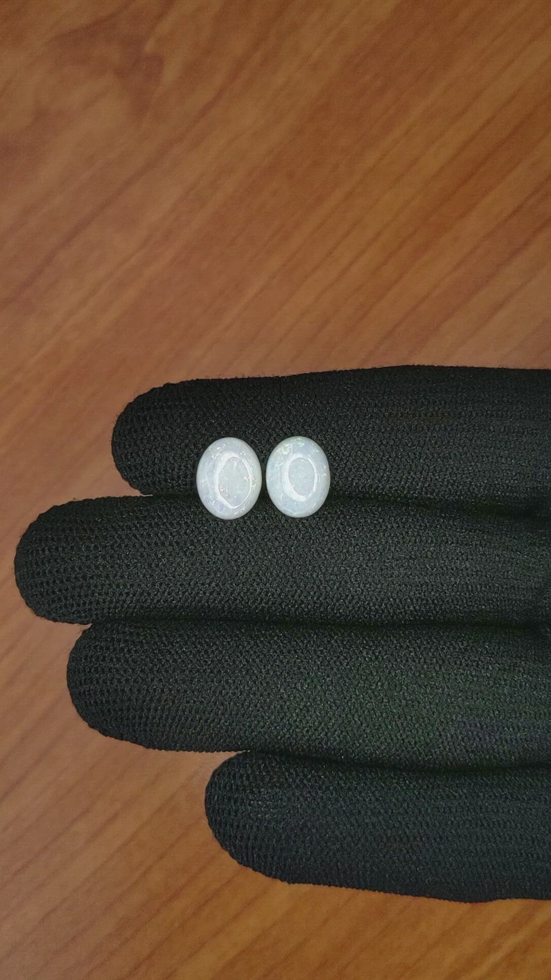 2.62&nbsp;Ct.Tw.Total Carat Weight Cabochon Opal Pair from Brazil Size Video