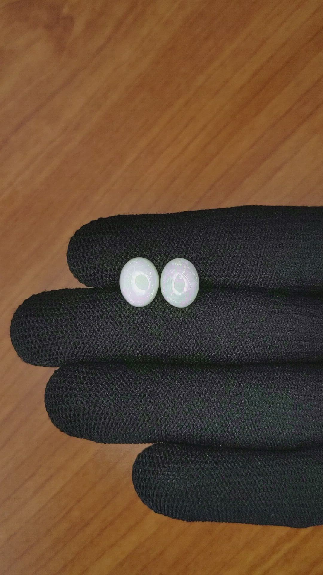 3.56&nbsp;Ct.Tw.Total Carat Weight Cabochon Opal Pair from Brazil Size Video