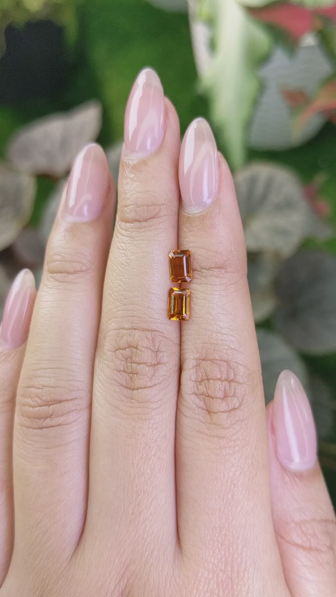 0.95&nbsp;Ct.Tw.Total Carat Weight Madeira Citrine Pair from Brazil Size Video