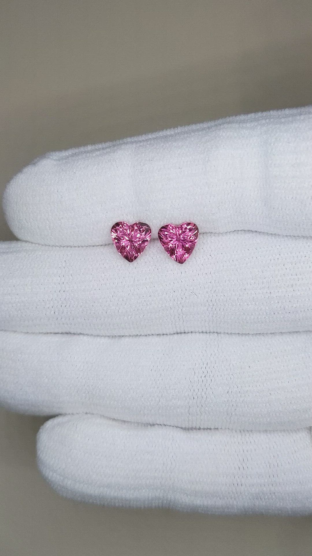 2.31&nbsp;Ct.Tw.Total Carat Weight Pink Tourmaline Pair from Mozambique Size Video