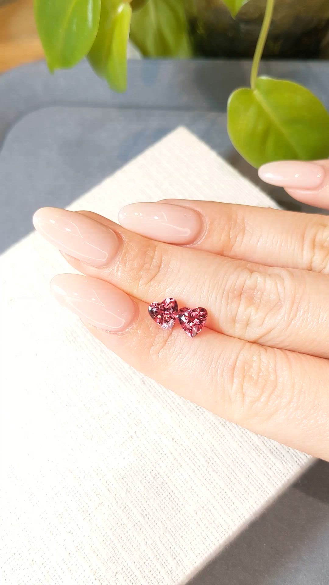 2.31&nbsp;Ct.Tw.Total Carat Weight Pink Tourmaline Pair from Mozambique Size Video