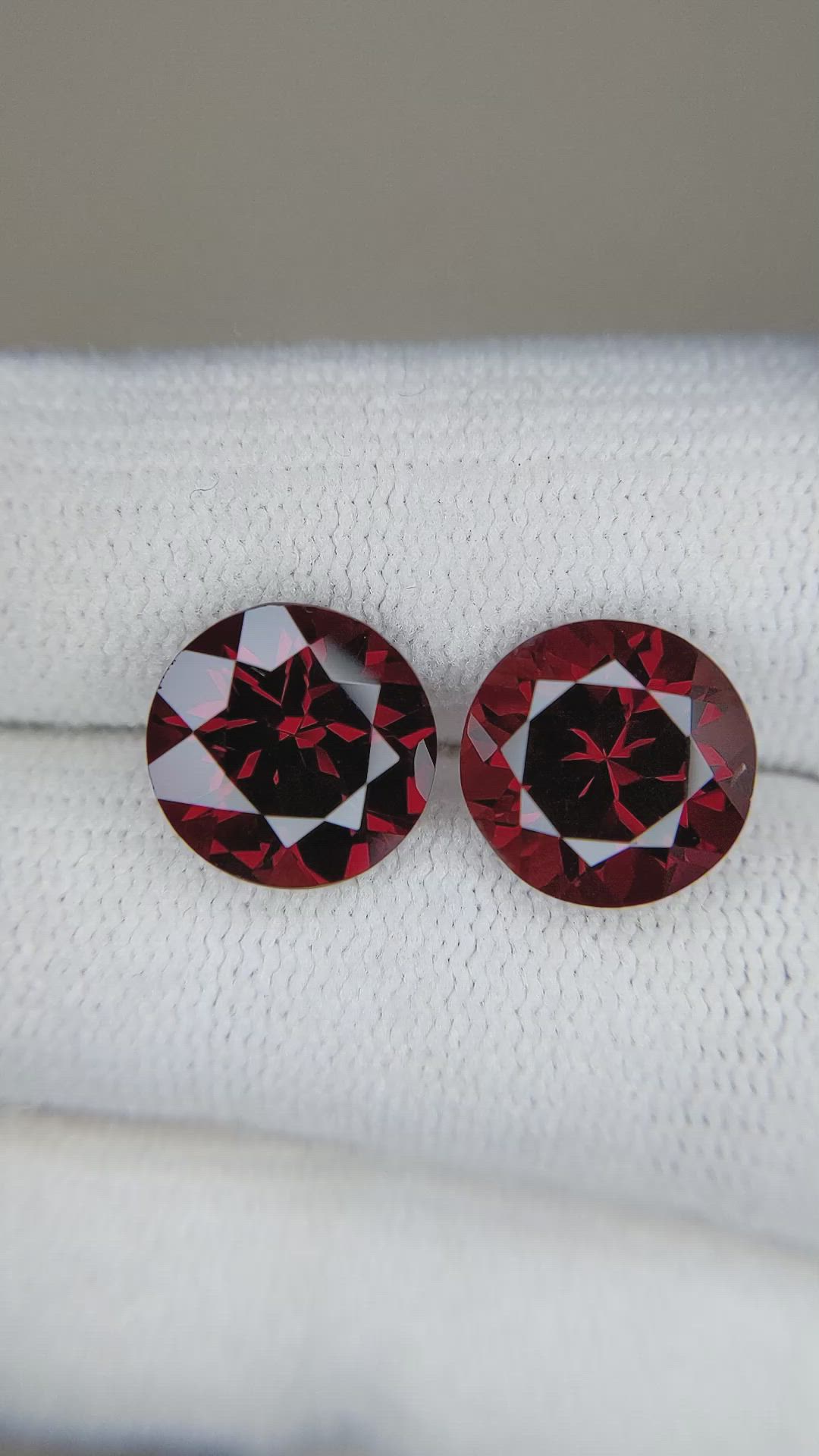 8.21 Ct.Tw.Total Carat Weight Red Garnet Pair from Tanzania Size Video