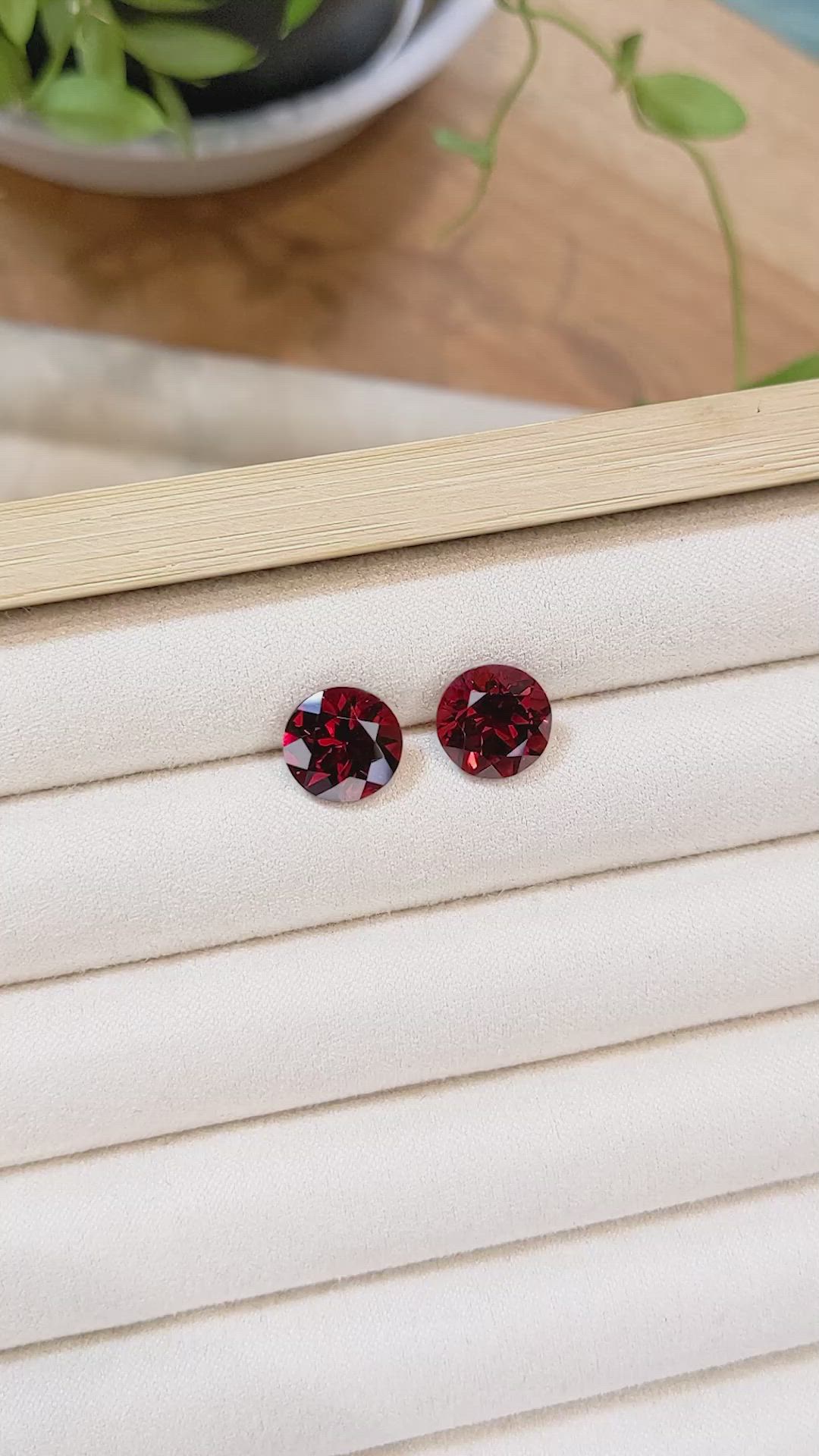 8.21&nbsp;Ct.Tw.Total Carat Weight Red Garnet Pair from Tanzania Size Video