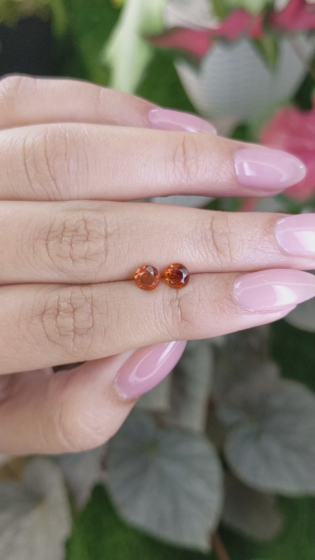 0.87&nbsp;Ct.Tw.Total Carat Weight Madeira Citrine Pair from Brazil Size Video