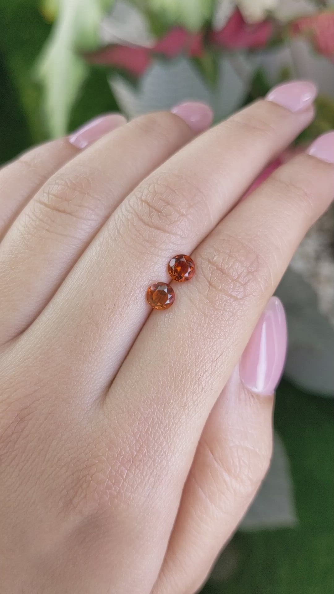 0.87&nbsp;Ct.Tw.Total Carat Weight Madeira Citrine Pair from Brazil Size Video