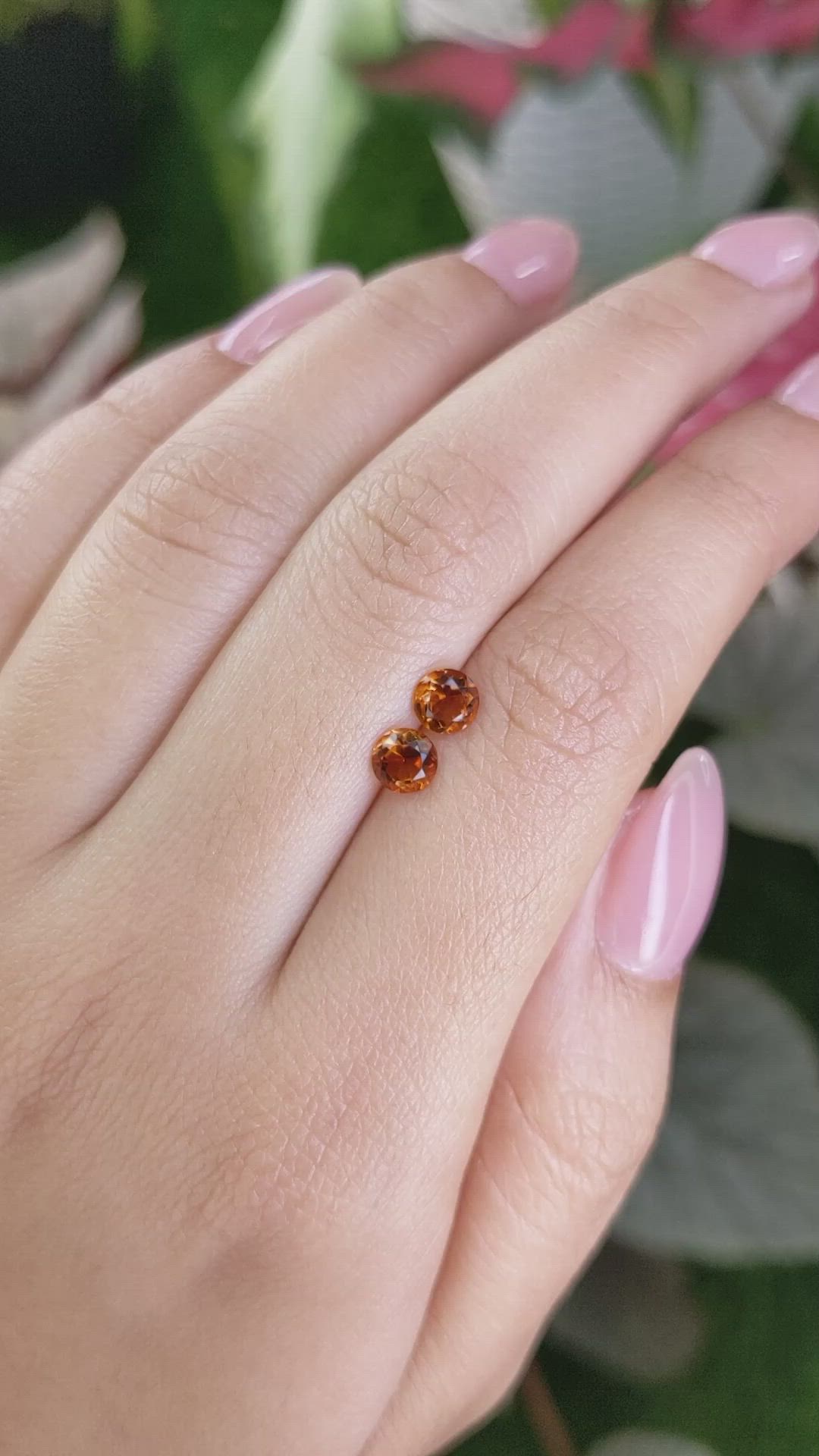 0.92&nbsp;Ct.Tw.Total Carat Weight Madeira Citrine Pair from Brazil Size Video