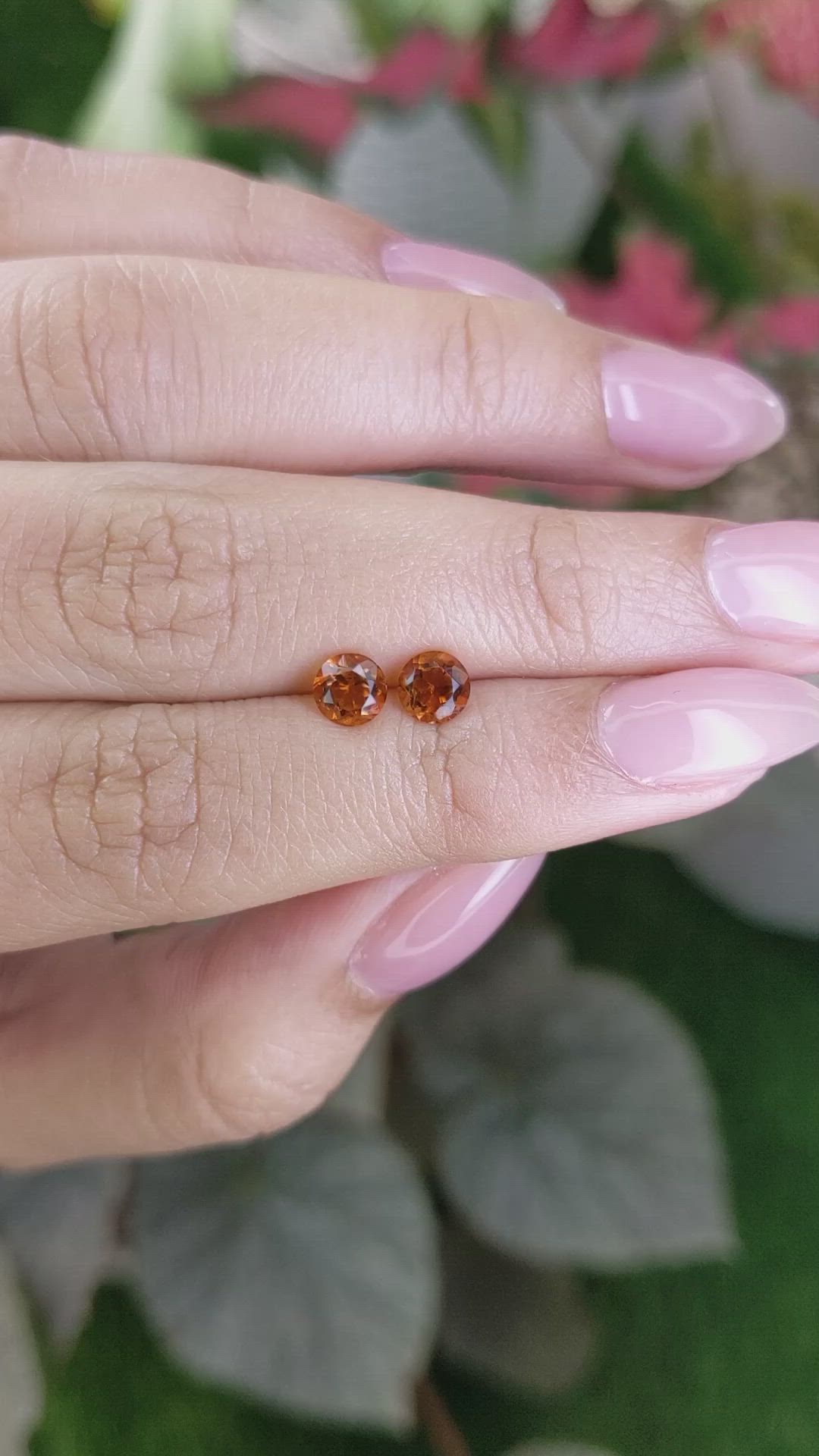 0.94&nbsp;Ct.Tw.Total Carat Weight Orange Madeira Citrine Pair from Brazil Size Video