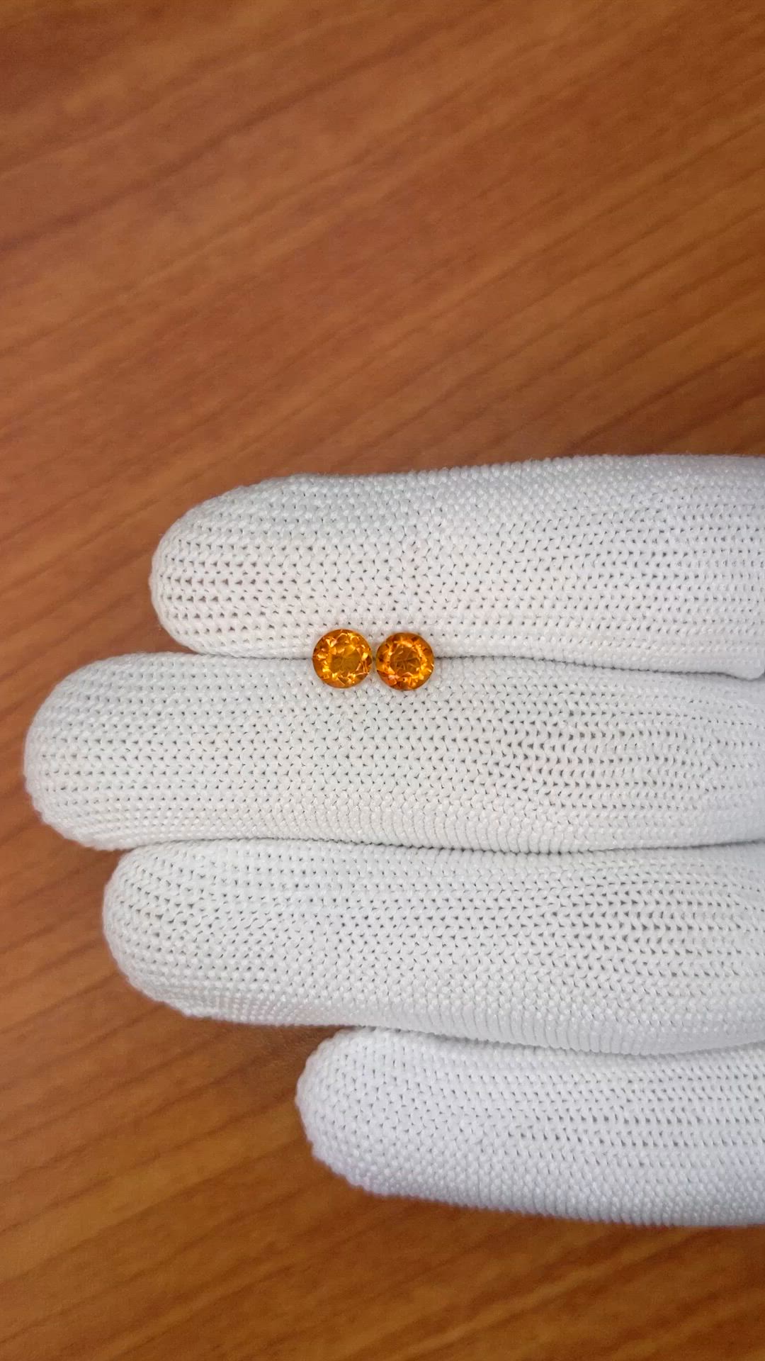 0.90&nbsp;Ct.Tw.Total Carat Weight Orange Madeira Citrine Pair from Brazil Size Video
