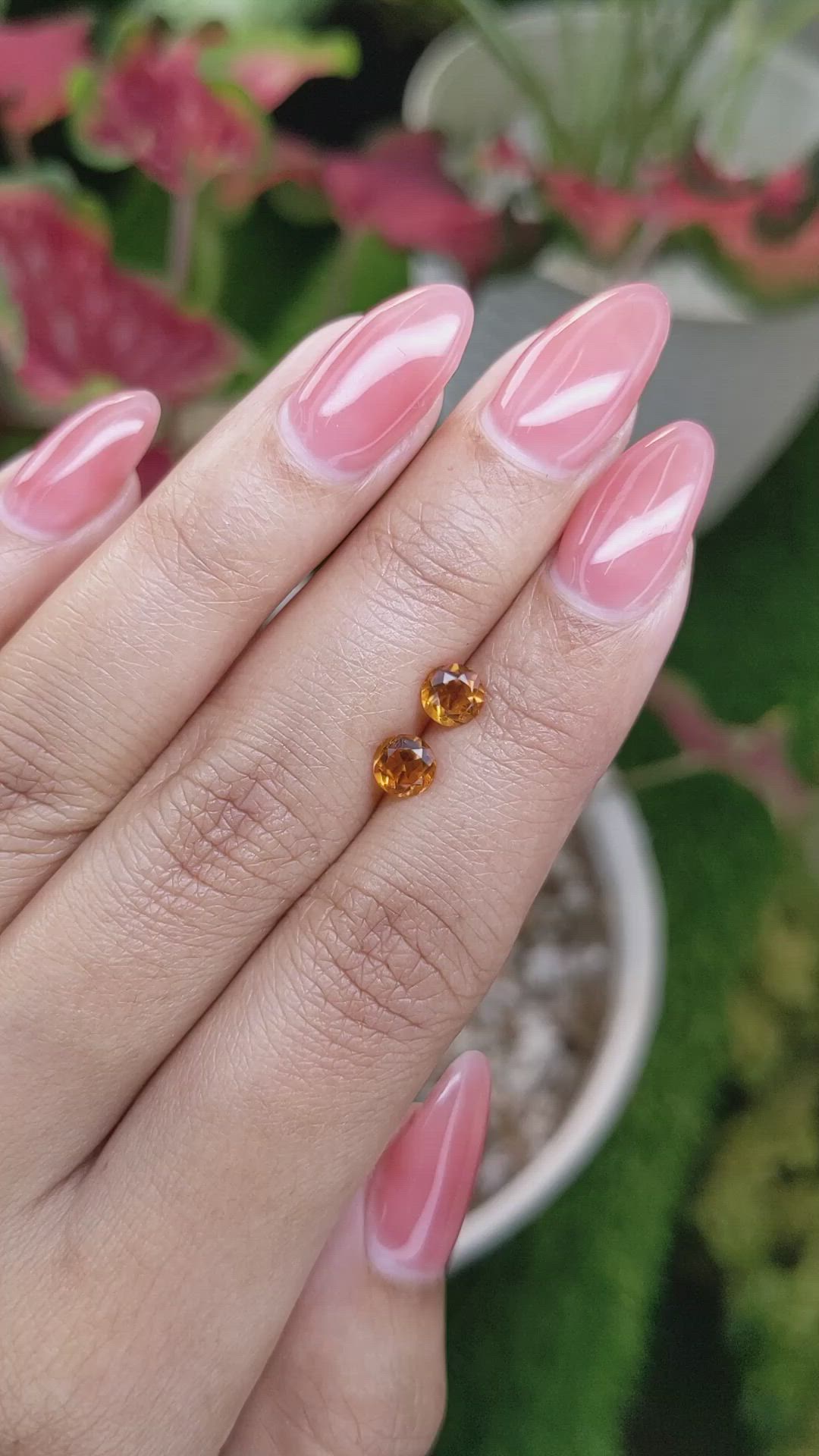 0.84&nbsp;Ct.Tw.Total Carat Weight Madeira Citrine Pair from Brazil Size Video