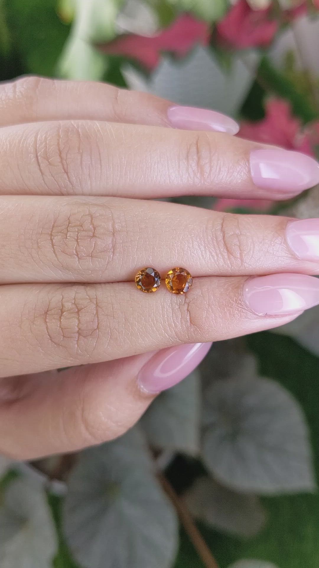 0.84&nbsp;Ct.Tw.Total Carat Weight Orange Madeira Citrine Pair from Brazil Size Video