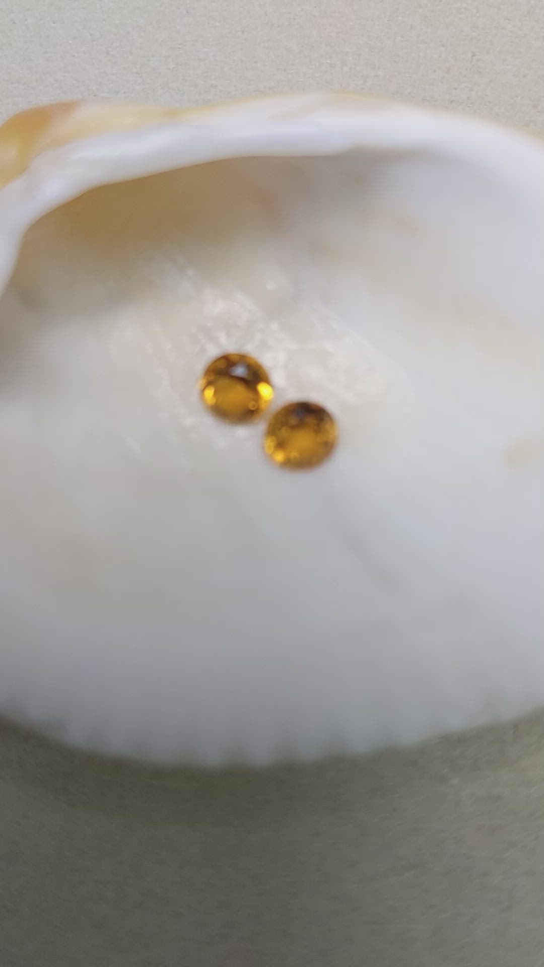 0.87&nbsp;Ct.Tw.Total Carat Weight Yellowish Orange Madeira Citrine Pair from Brazil Size Video
