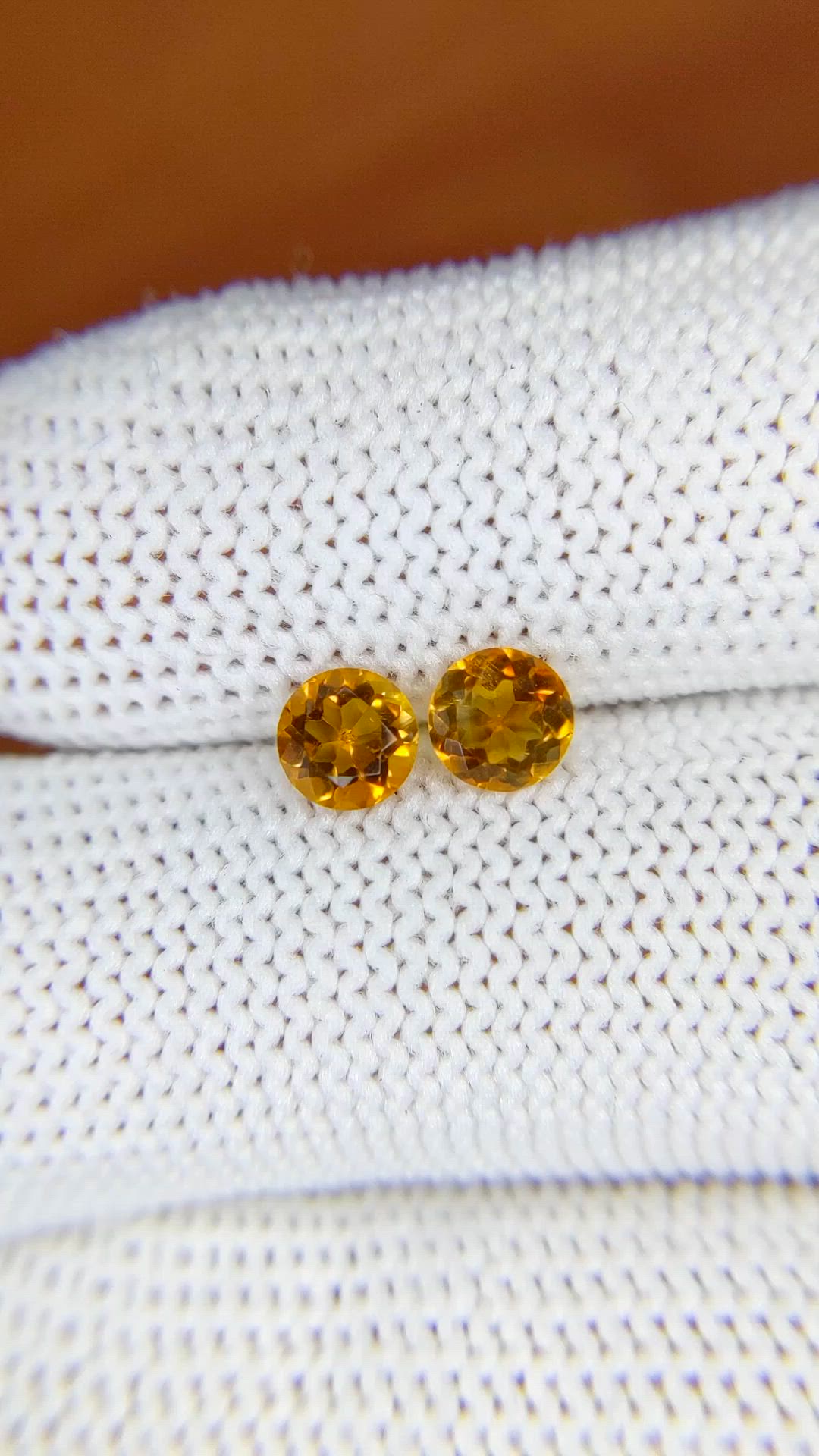 0.78&nbsp;Ct.Tw.Total Carat Weight Orange Madeira Citrine Pair from Brazil Size Video