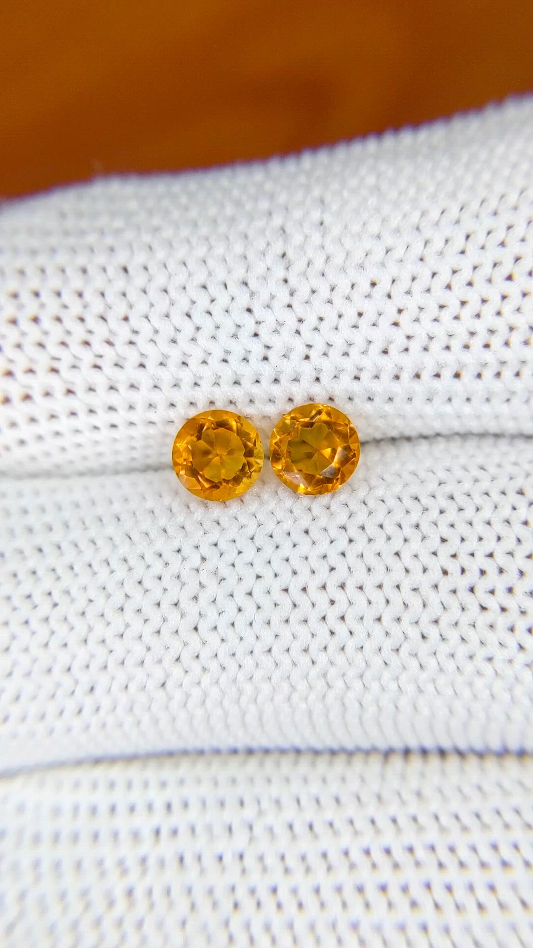 0.87&nbsp;Ct.Tw.Total Carat Weight Orange Madeira Citrine Pair from Brazil Size Video