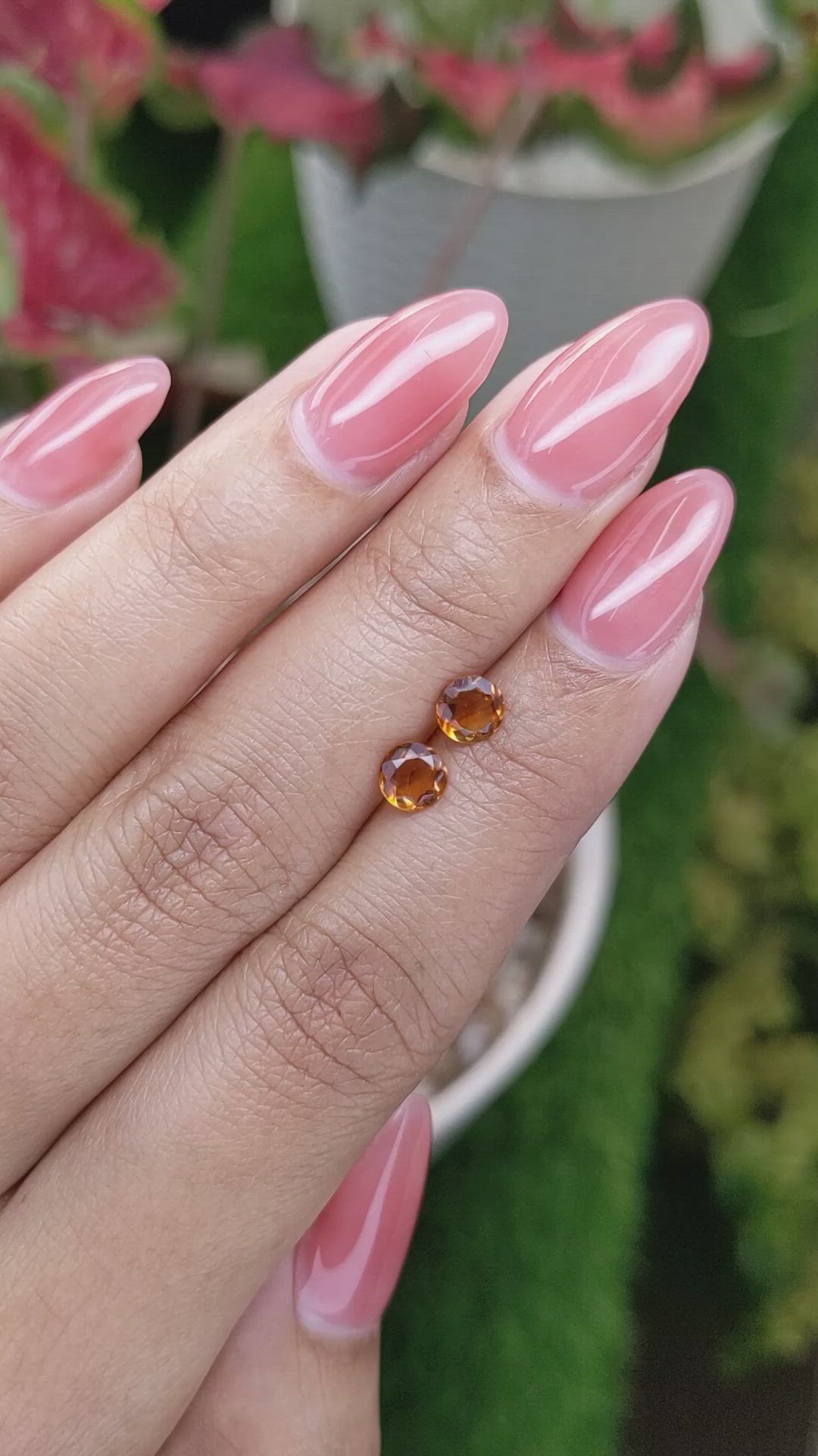 0.80&nbsp;Ct.Tw.Total Carat Weight Orange Madeira Citrine Pair from Brazil Size Video