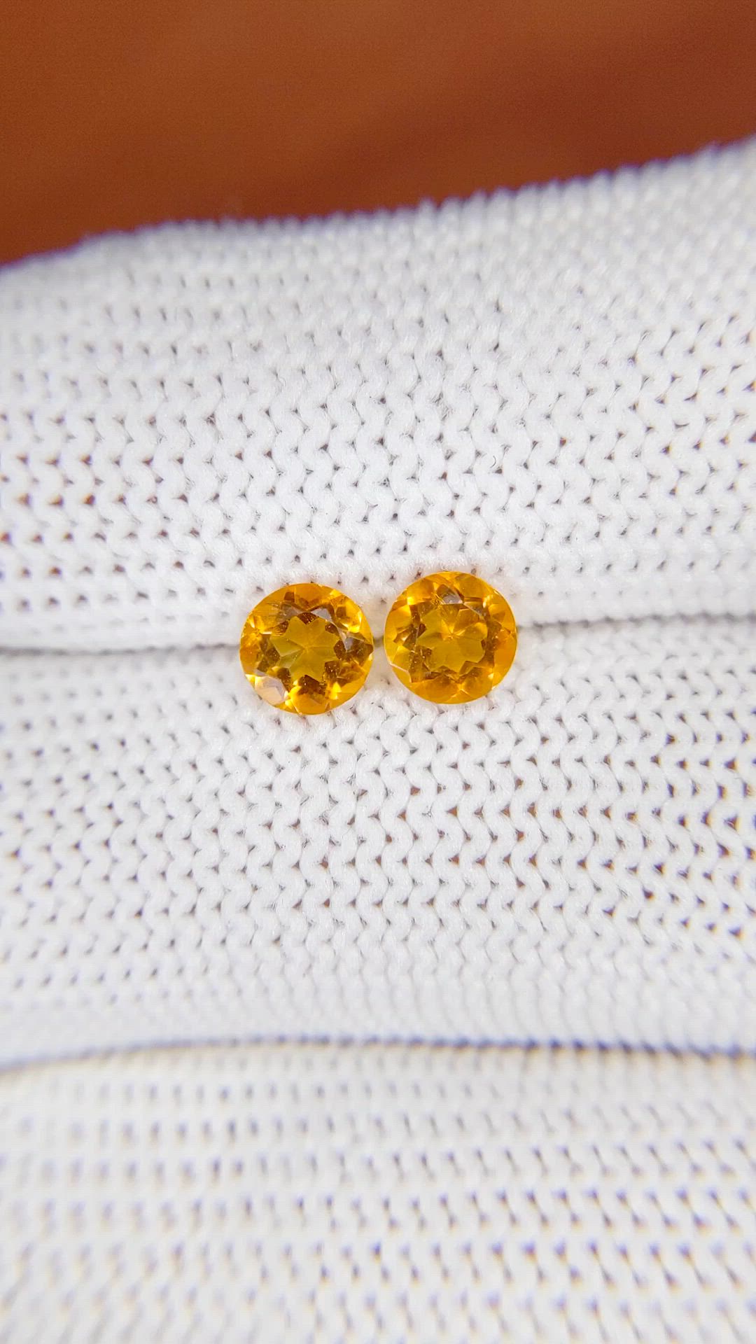 0.82&nbsp;Ct.Tw.Total Carat Weight Orange Madeira Citrine Pair from Brazil Size Video