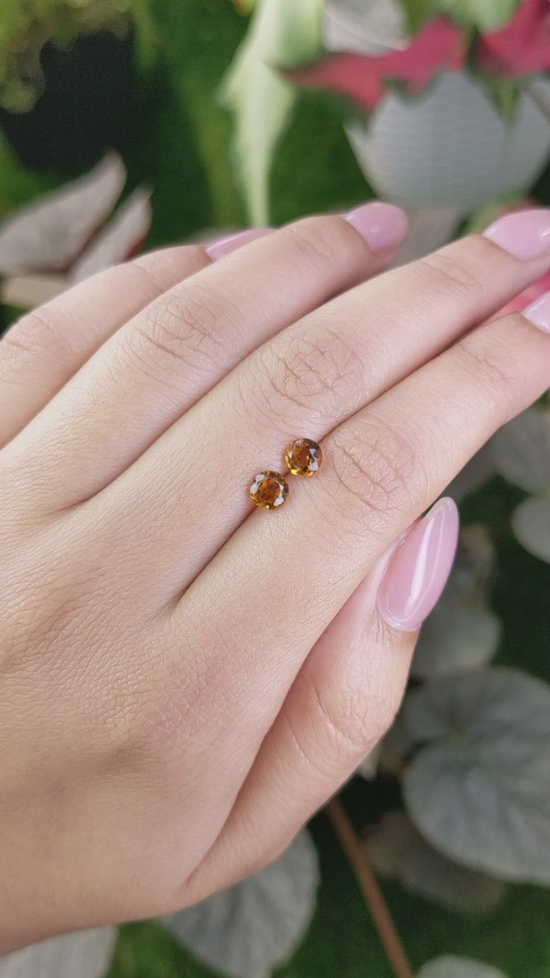 0.85&nbsp;Ct.Tw.Total Carat Weight Orange Madeira Citrine Pair from Brazil Size Video