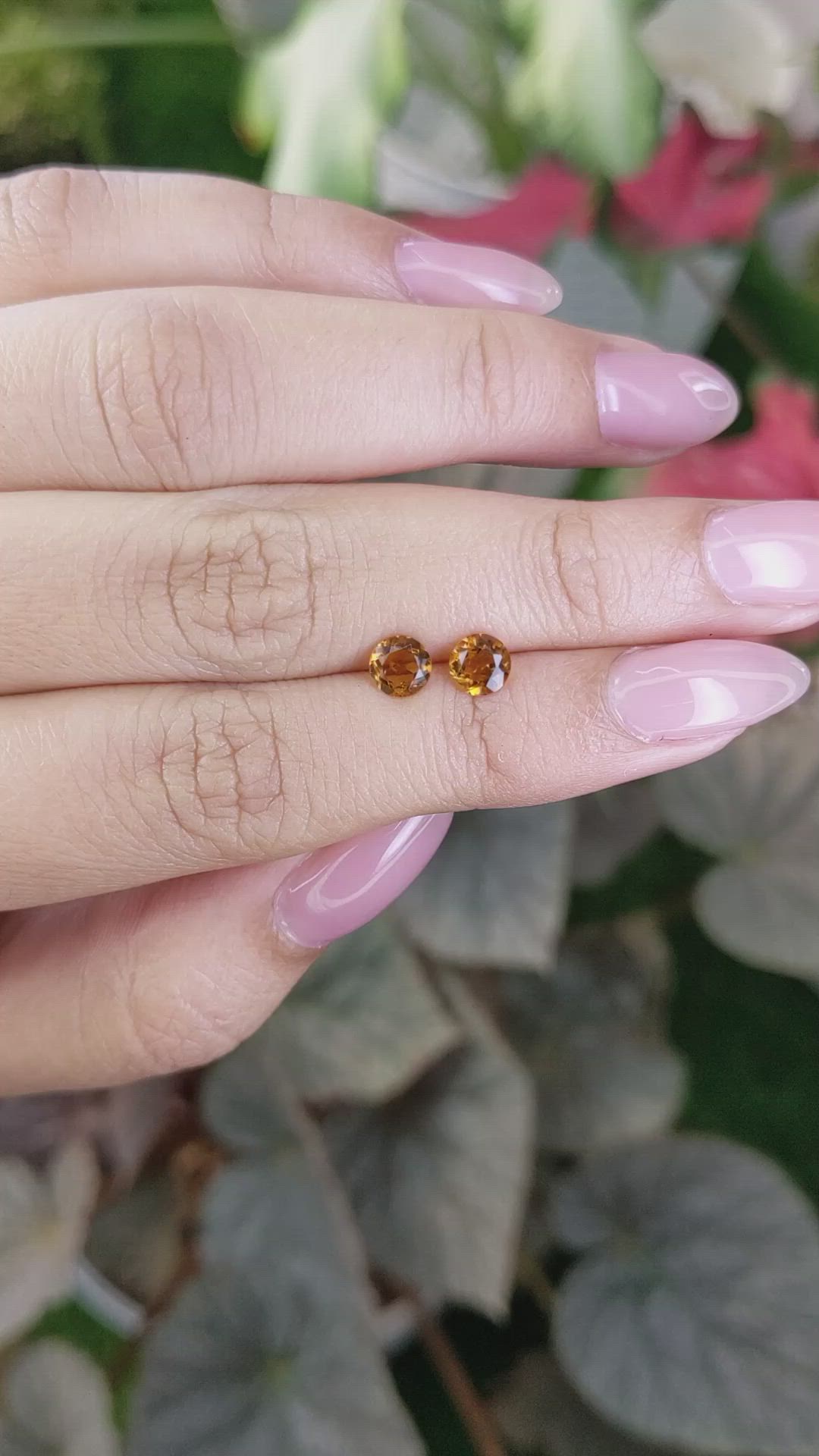 0.85&nbsp;Ct.Tw.Total Carat Weight Orange Madeira Citrine Pair from Brazil Size Video